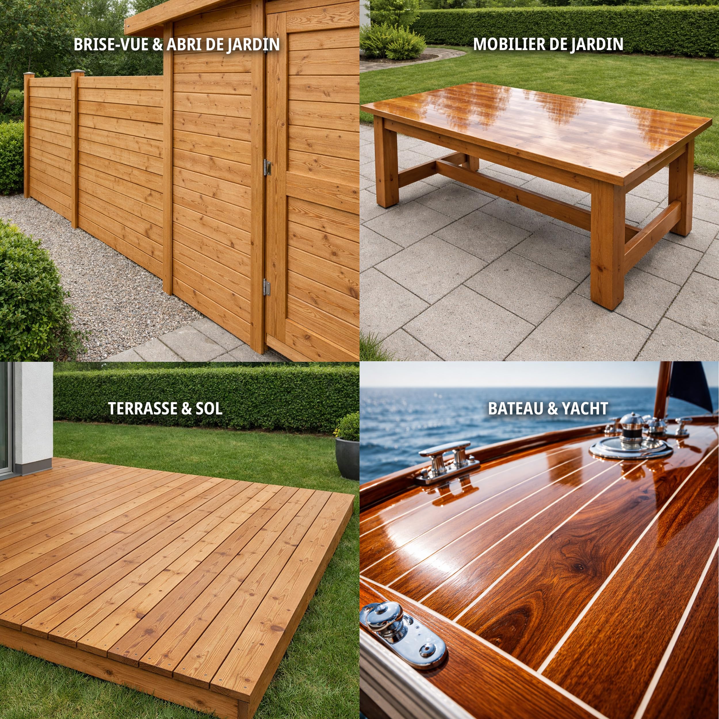 CAIRCON Vernis Bois 2K Polyuréthane Incolore Satiné – Résistant UV Intérieur Extérieur – 1,5 kg
