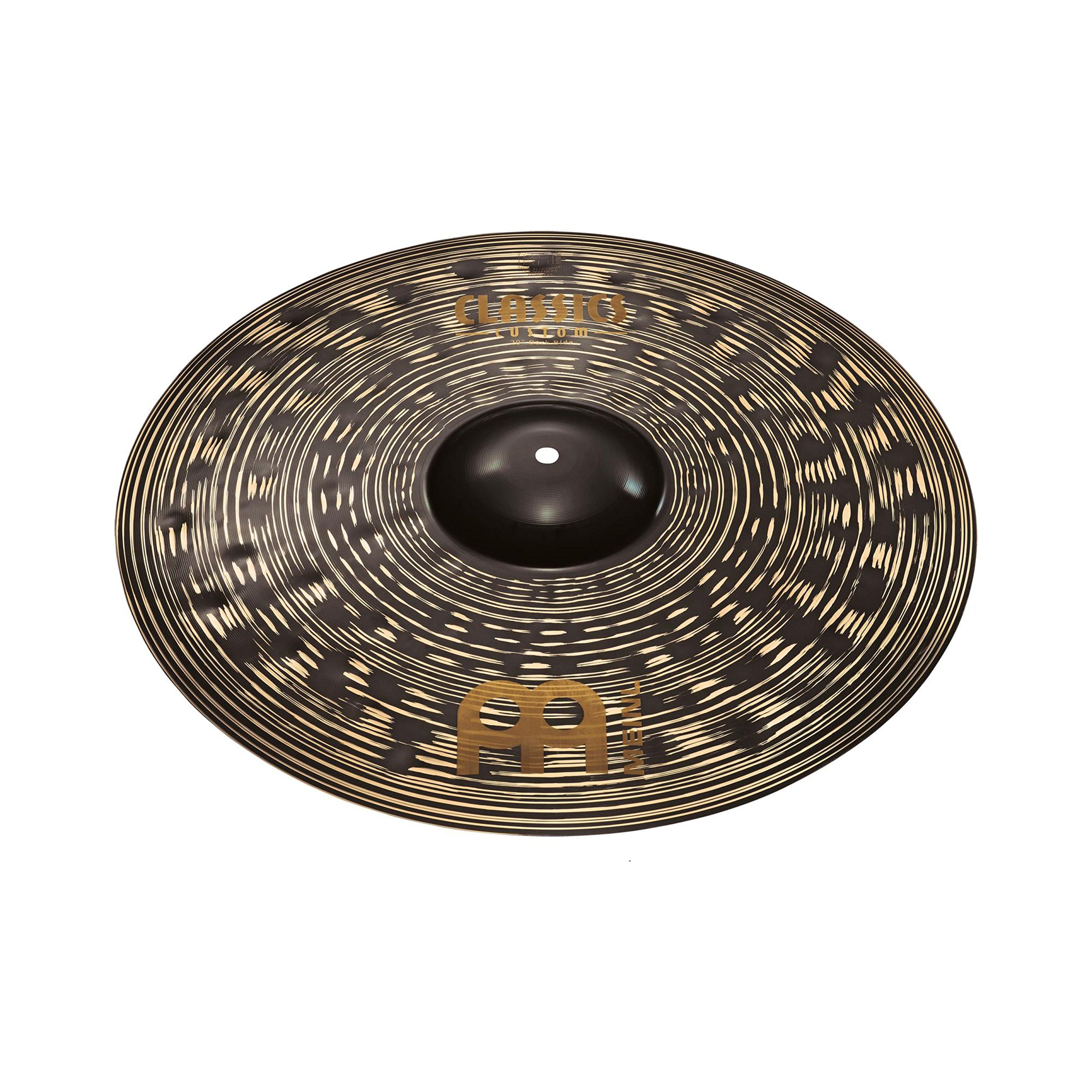Meinl Cymbals Classics Custom Dark Ensemble de Cymbales avec Hihat 14", Crash 16" et Ride 20" pour Batterie – B12 Bronze, Finition Sombre, Fabriquée en Allemagne (CC141620)