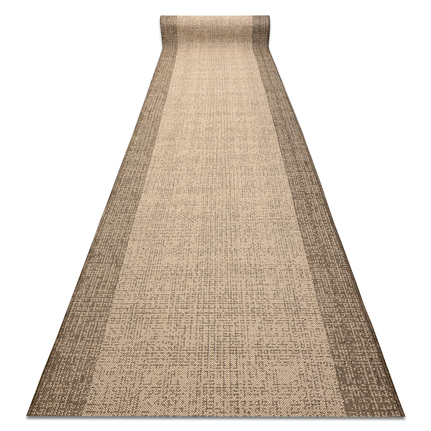 Alfombra Sisal SION 6053 marrón para evitar arañazos en el suelo de pasillos