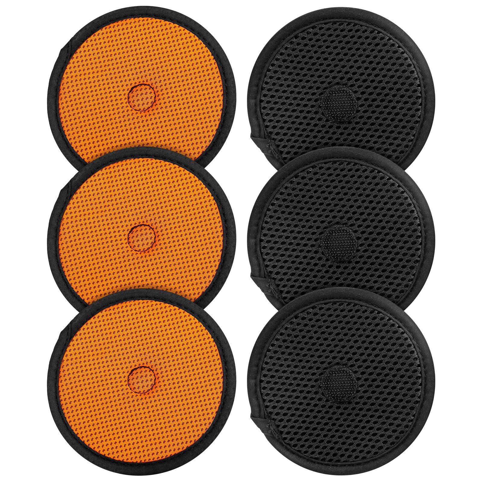 Almohadilla para parte superior dura para sombrero, inserto de casco duro refrescante/forro/cojín de repuesto para cascos, banda lavable para el sudor, accesorios de suspensión (naranja, paquete de 6)
