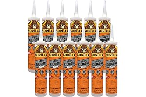 Gorilla 100% Waterproof Crystal Clear Silicone Sealant Caulk