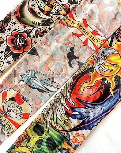 Miniatura 5 de Mangas temporales de tatuaje para niños, mangas de protección solar falsas para niños y niñas, 10 unidades