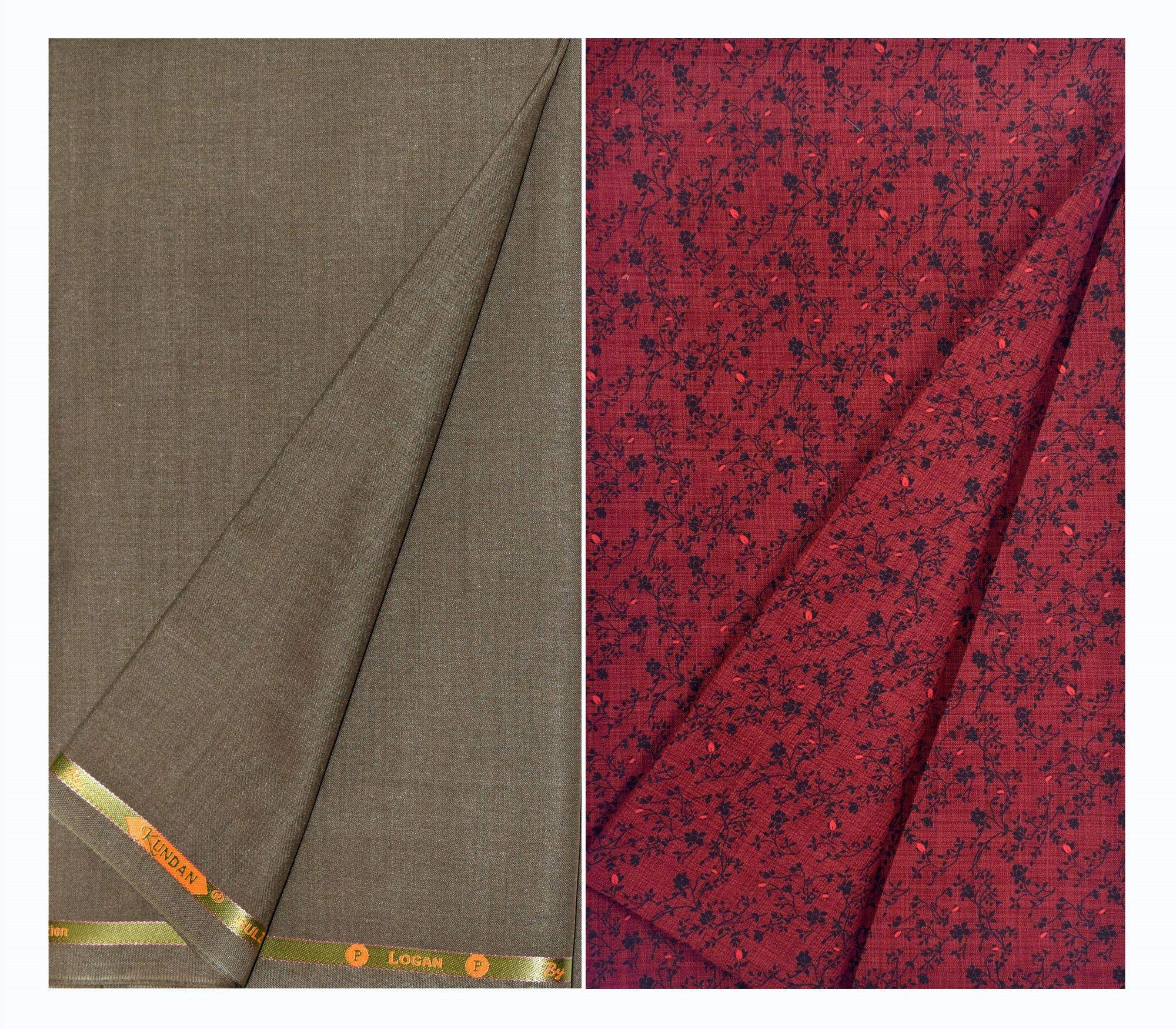 Kundan Sulz Gwalior Men's Matt Finish Trouser & Shirt Fabric Combo Set (Free Size/Multi Color)-picture-42