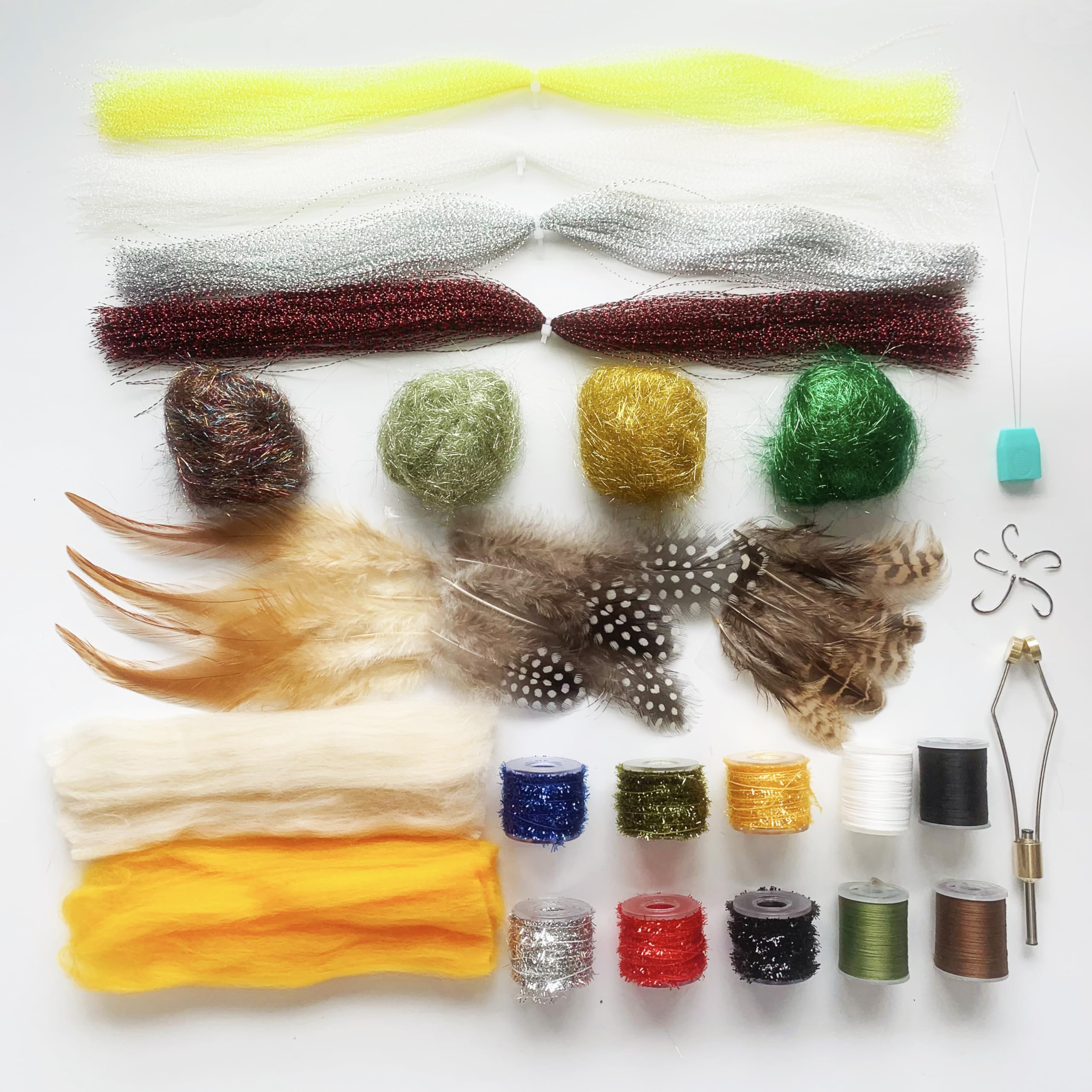 Edwoo Fly Tying Materials kit, 87pcs Starter kit, Fly Tying Tools Bobbin-Holder,Hooks,Crystal Flash,Thread,Chenille,Fishing Lure Accessories,Manual DIY Bait, Best Gifts for Men