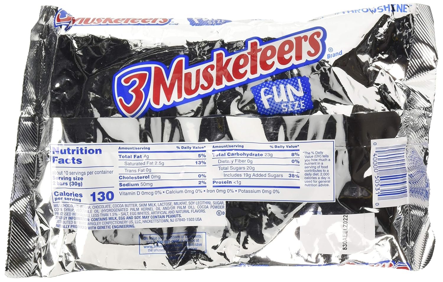 3 Musketeers Fun Size Bars, 10.48 Ounce (Pack of 2)