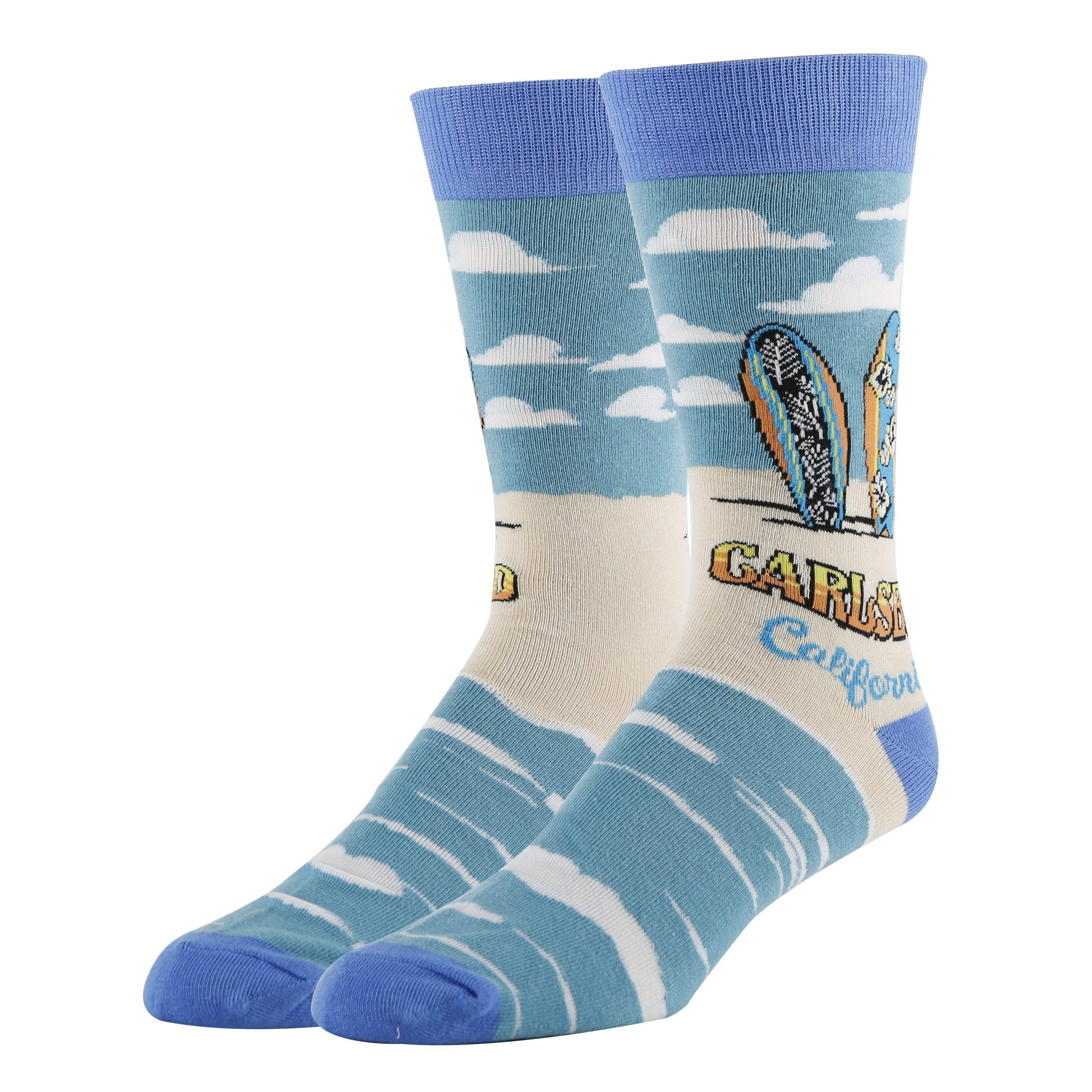 ooohyeah Men's Novelty Crew Socks, City State Gifts Souvenirs, Funny Crazy Silly Casual Socks, Shoe Size 8-13