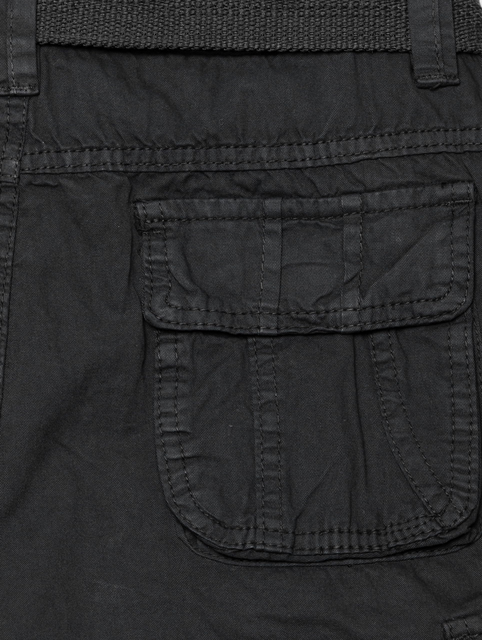 Raw X Boys Cargo Shorts 8-18 | 100% Cotton Belted Twill Boys, Teen and Youth Cargo Short |, 19023 - Black, 16