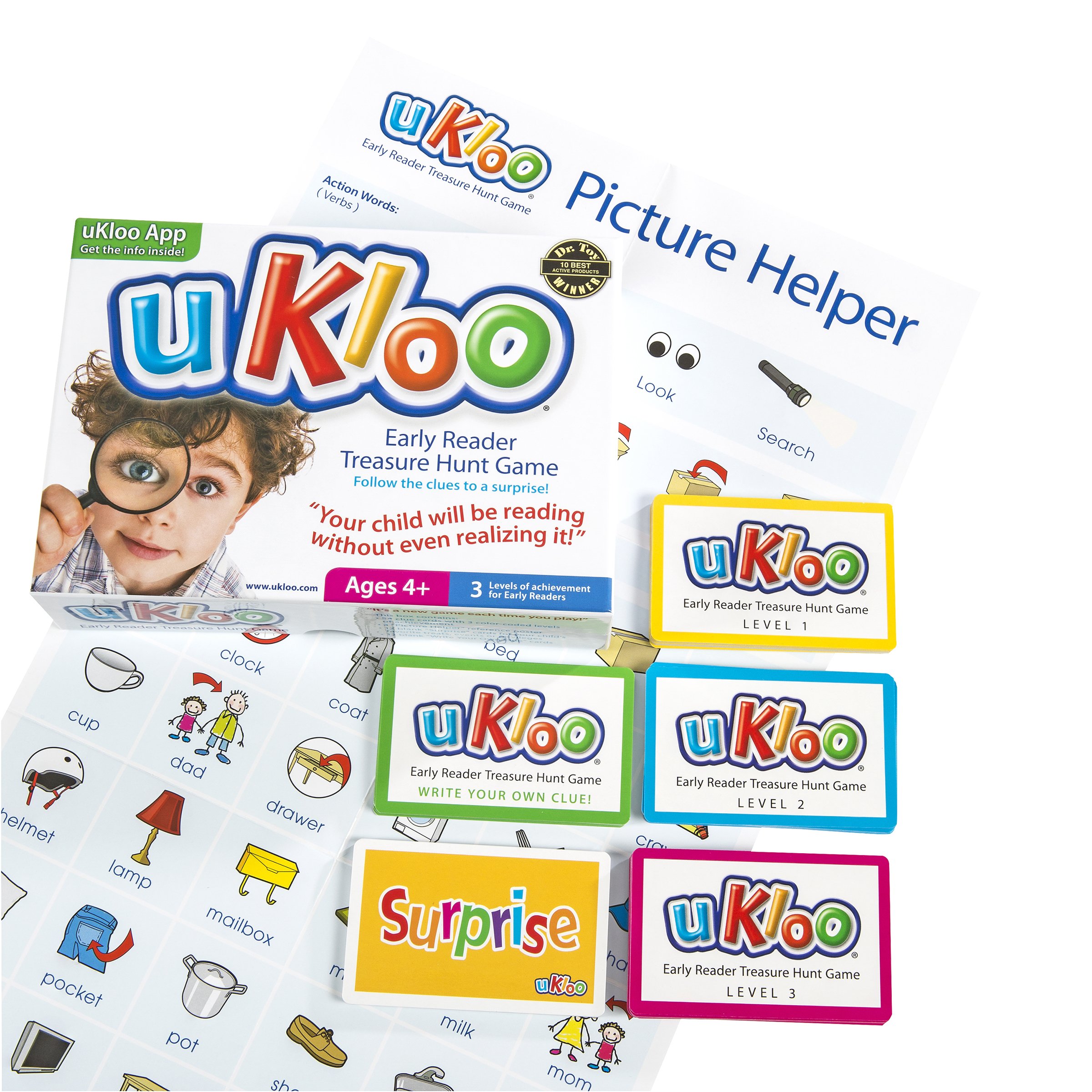 Early Reader Treasure Hunt Game – Award Winning Educational Scavenger Hunt Activity for New Readers - Picture Dictionary, Clue/Flash cards - All Abilities – Gifted & ADHD, Homework/Homeschool