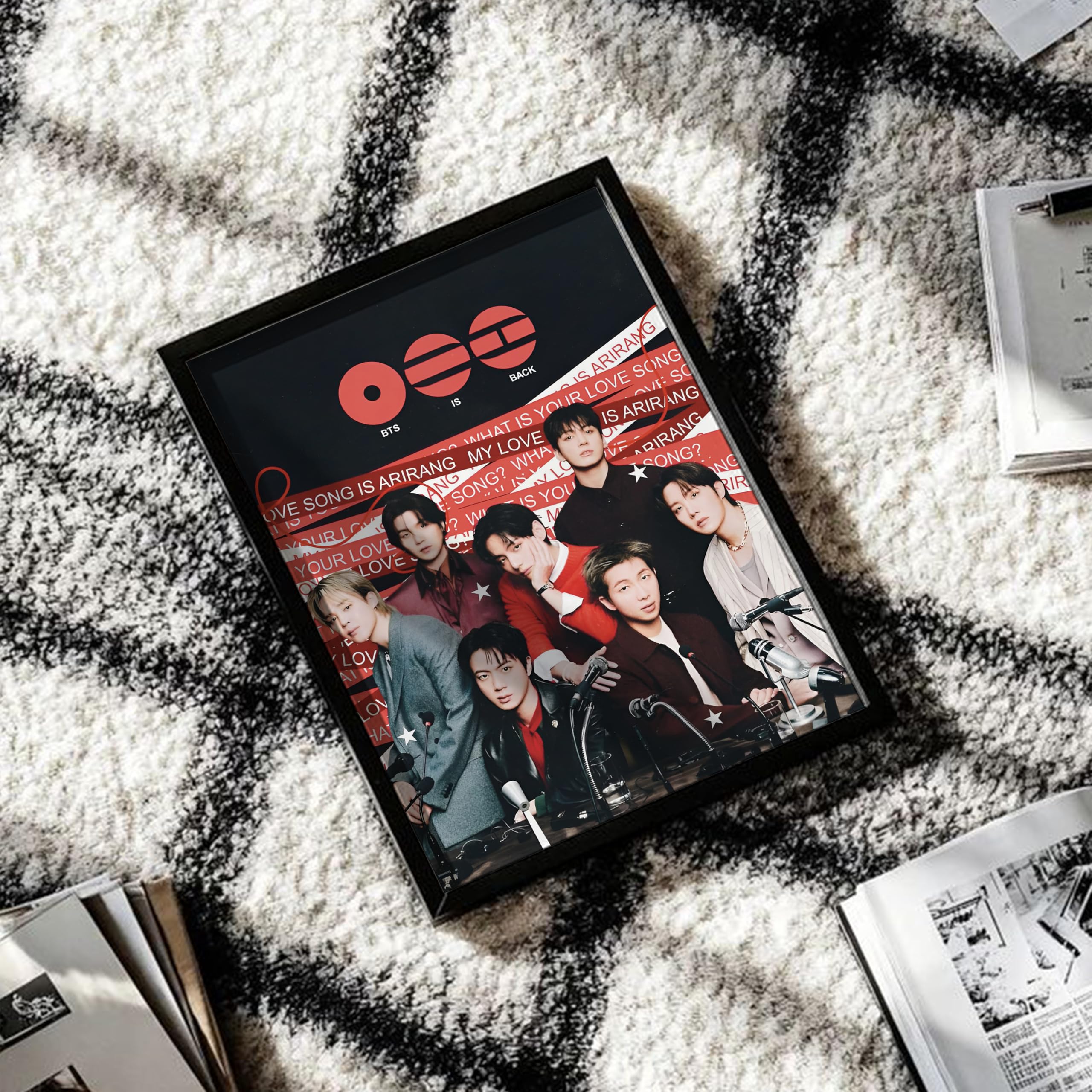 Seagull Store BTS Arirang Framed Poster | 8x12 Inch | 300 GSM Art