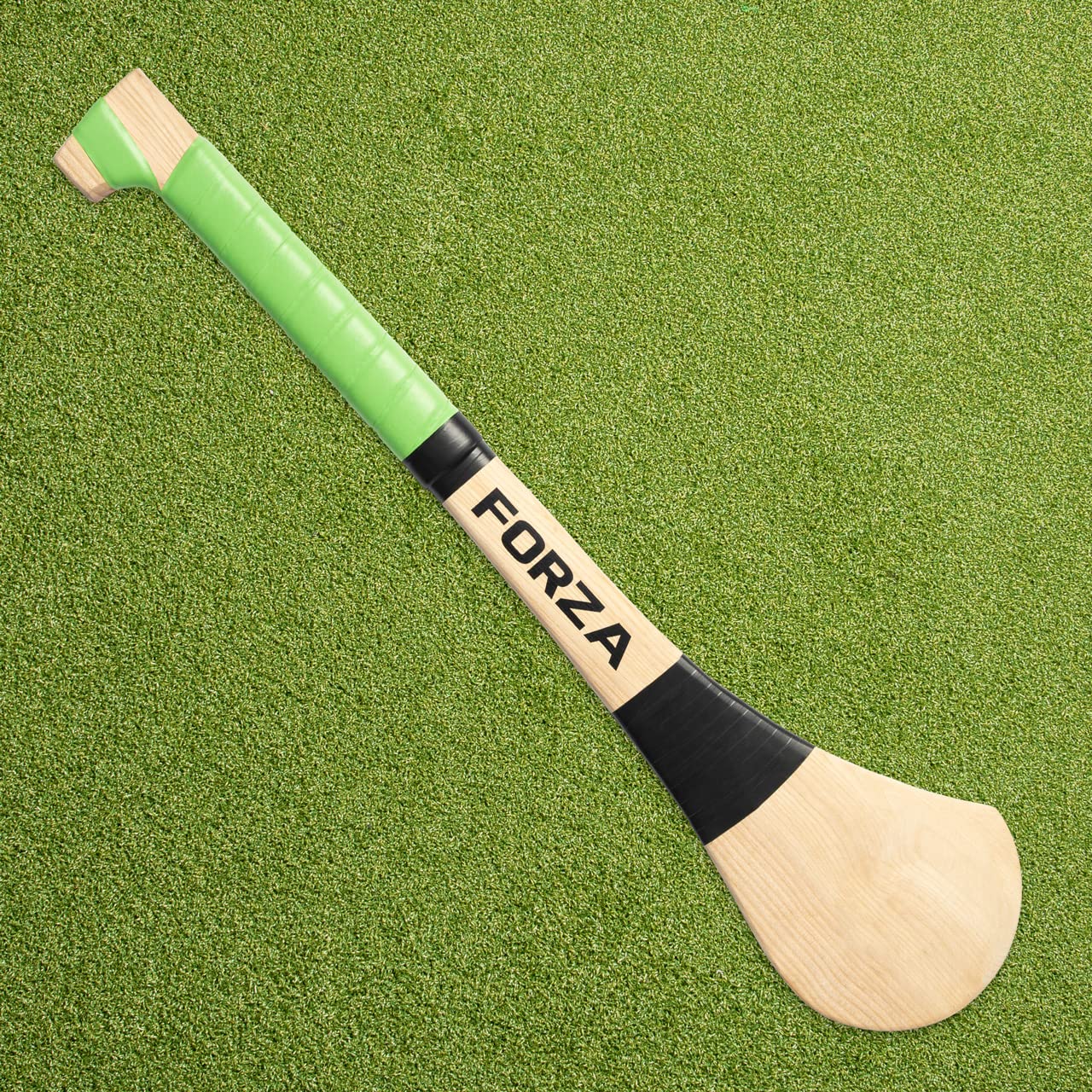 FORZA Ash Wood Hurling Stick - GAA Hurling & Camogie Stick [5 Sizes] (Green, 26in)