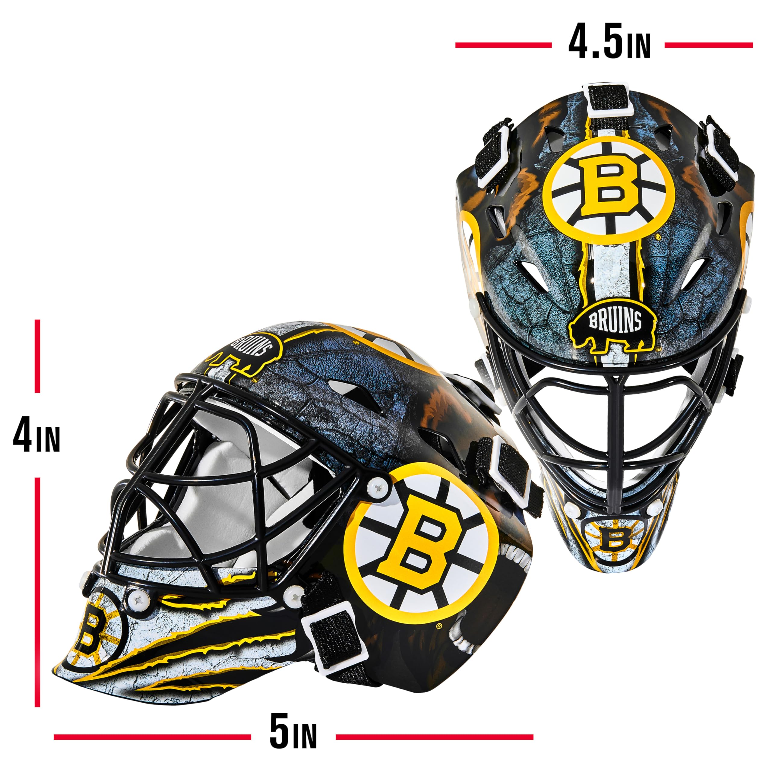 Franklin Sports NHL Team Logo Mini Hockey Torwart-Maske mit Etui, Sammler-Torwartmaske mit Offiziellen NHL-Logos und Farben