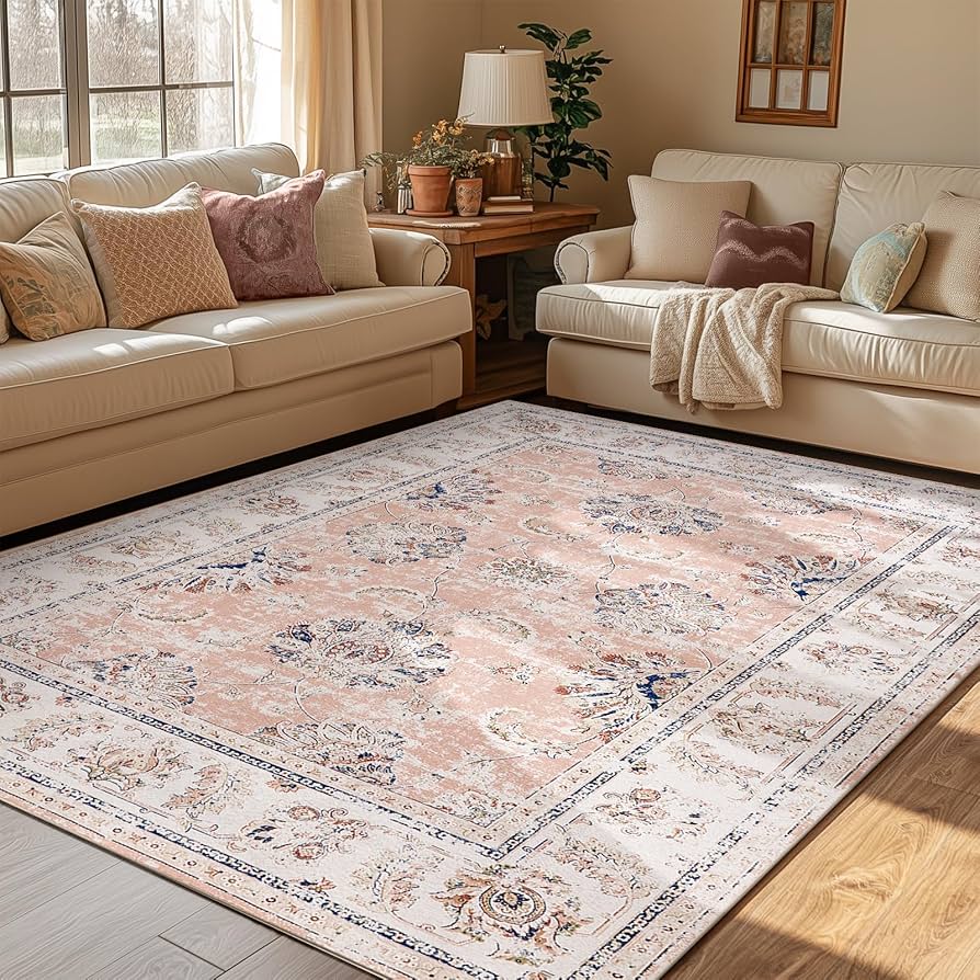 Amazon.com: jinchan Vintage Floral 5x7 Area Rugs for Bedroom