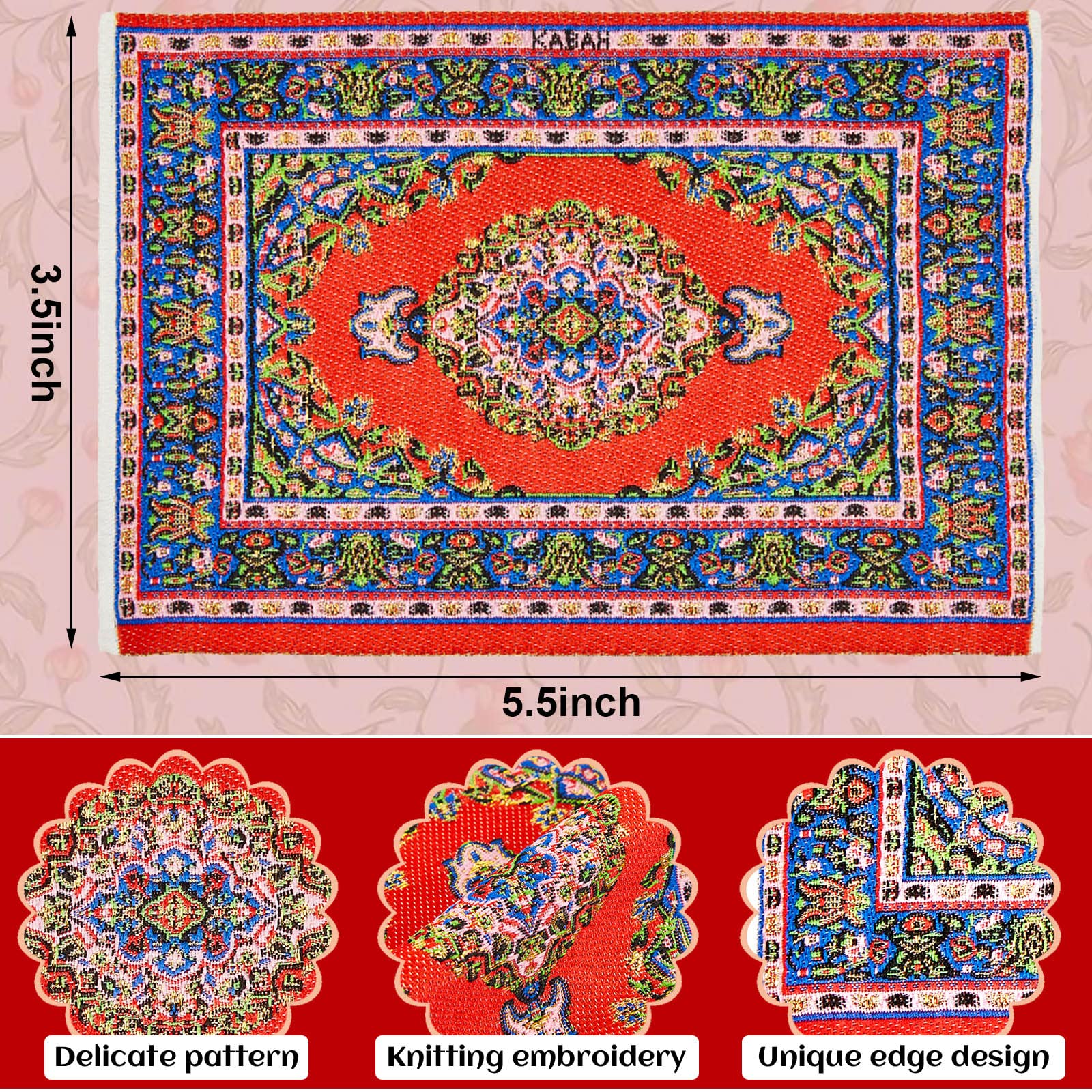 Amazon | ミニチュアドールハウスアクセサリー4点 織られたドール