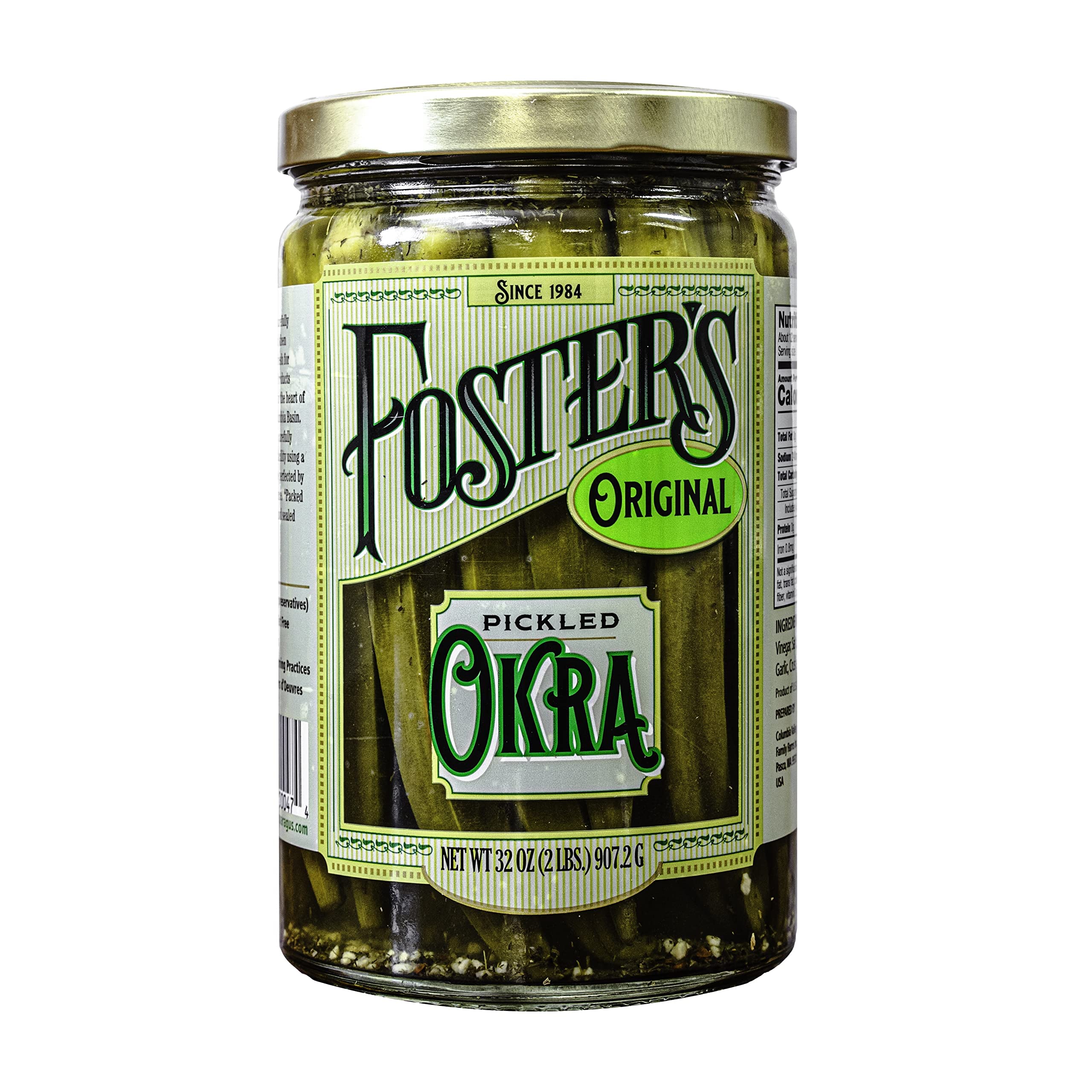Buy Foster's Pickled Okra 32 oz (Pack of 3) Original Flavor With