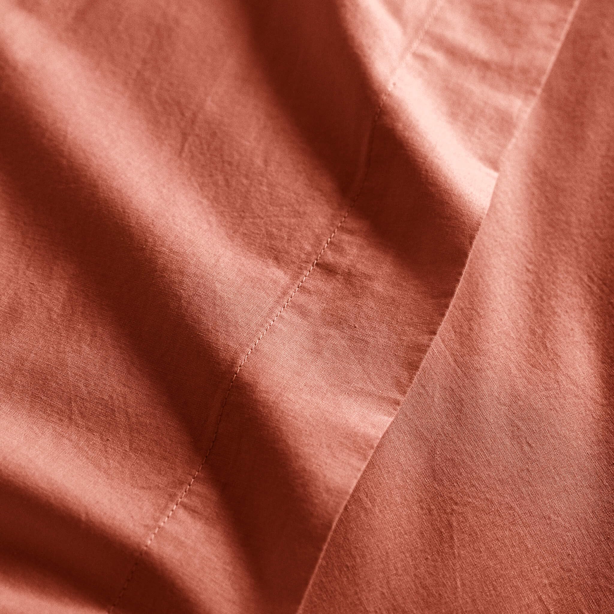 Housse de Couette Coton lavé - SOMEO 260x240 Terracotta