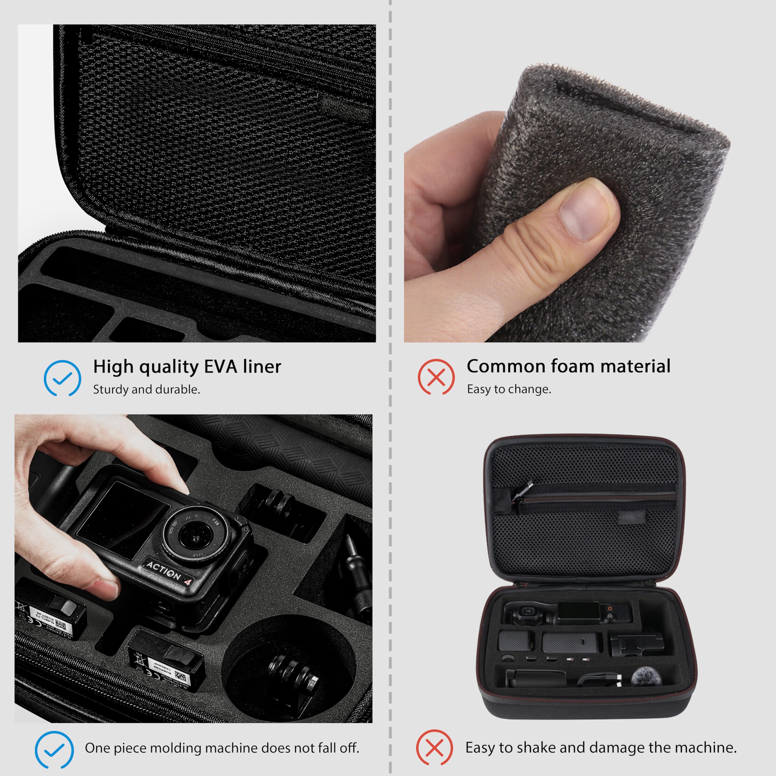 Tomat Osmo Action 5 Pro Tasche Case Hartschalentasche Reisetasche Tragetasche Für DJI Action 3/Action 4/ Action 5 Pro Kamera Zubehör