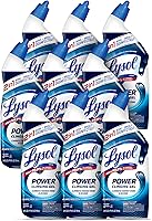 Lysol Max Strength Toilet Bowl Cleaner Clinging Gel - Bleach-Free, Kills 99.9% Germs, Removes Stains & Odors Fast, 24oz 9ct Pack