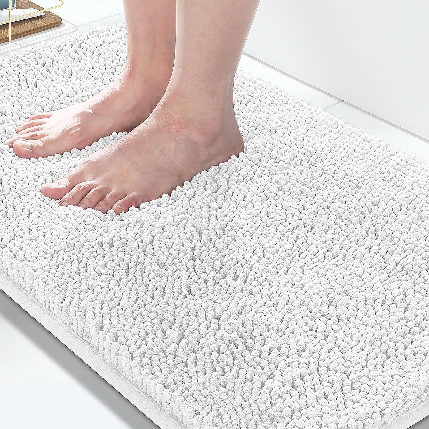 Yimobra Chenille Bathroom Rug, Extra Soft Shaggy Bath Rugs