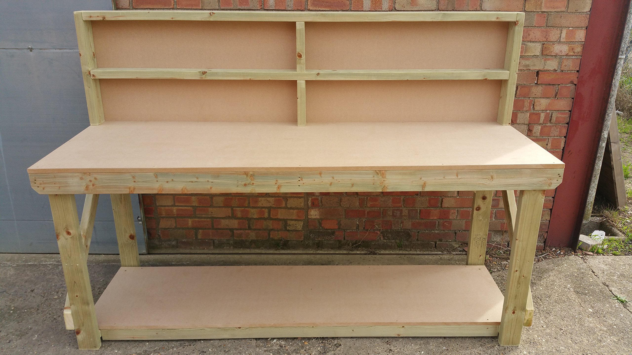 Heavy Duty MDF Top Workbench Arbor Garden Solutions 4ft To 8ft ...