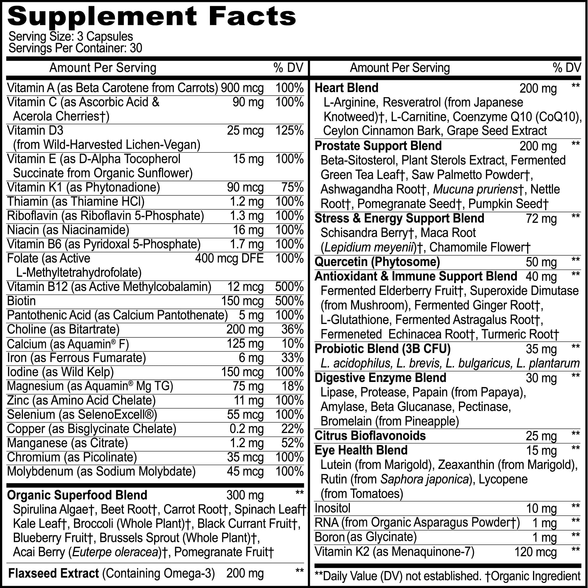 Methylated Mens Multivitamins - Daily Mens Vitamins with 44 Organic Whole Food - Multivitamin for Men with Iron & Fermented Nutrients - Vegan Daily Vitamin for Men with B-Complex, Probiotics, Omegas — Amazon image 2