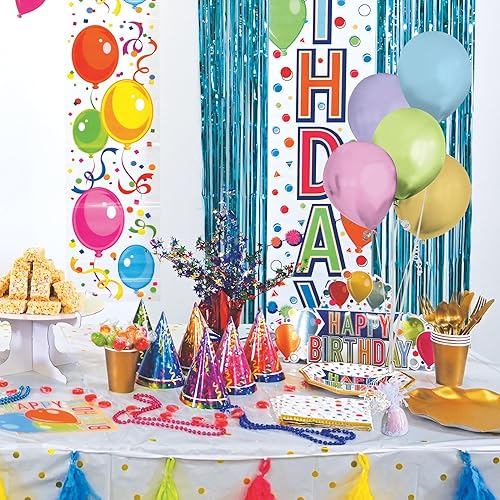 Miniatura 5 de Beistle 50804-ASST 12 Piezas Color Surtido, globo de pesos con envoltura metálica