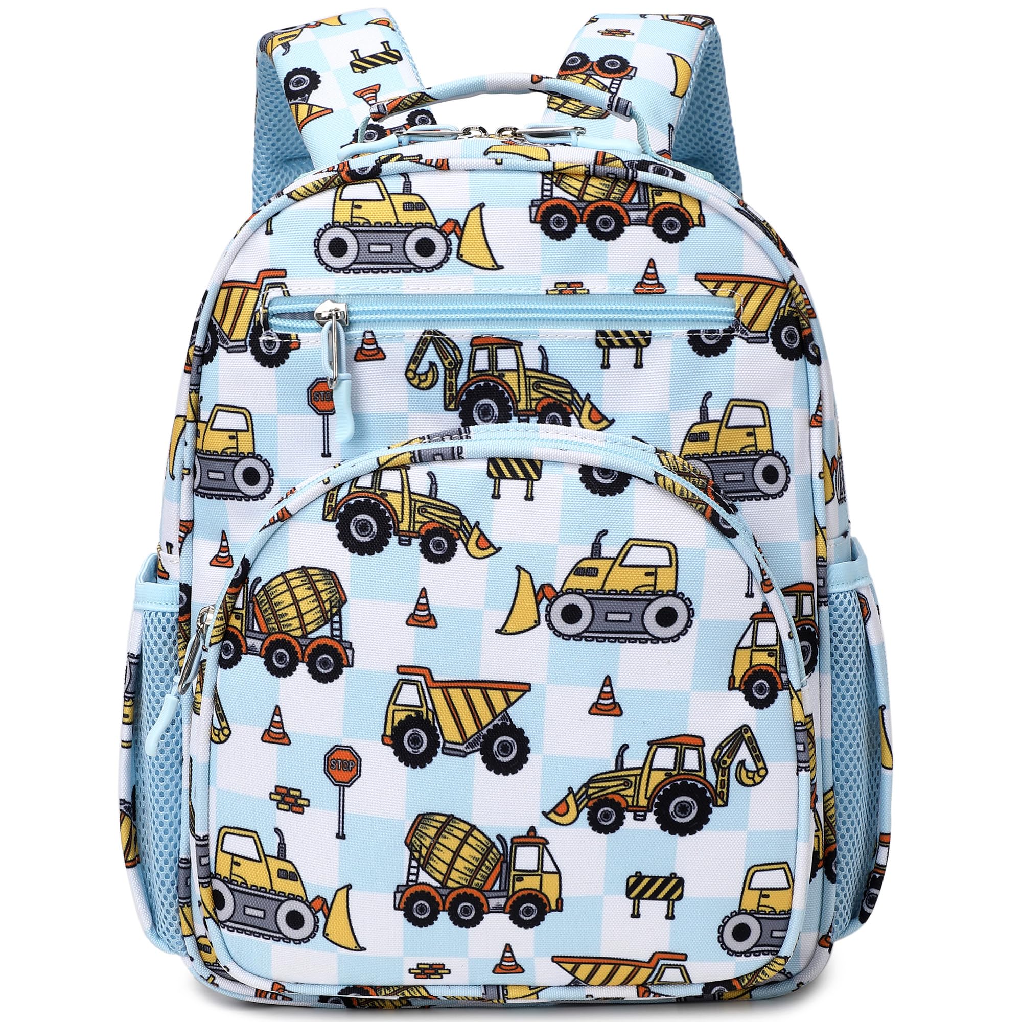 abshoo Cute Mini Toddler Backpacks for Boys Little Kids Bookbag Preschool backpack (Excavator Checkered)