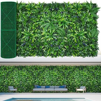 Grass Wall Panels, 40"x120"33.33 SQFT Hedge Boxwood Roll Backdrop with UV-Resistant, Fake Greenery Plant Decor for Outdoor Indoor Patio Garden Backyard