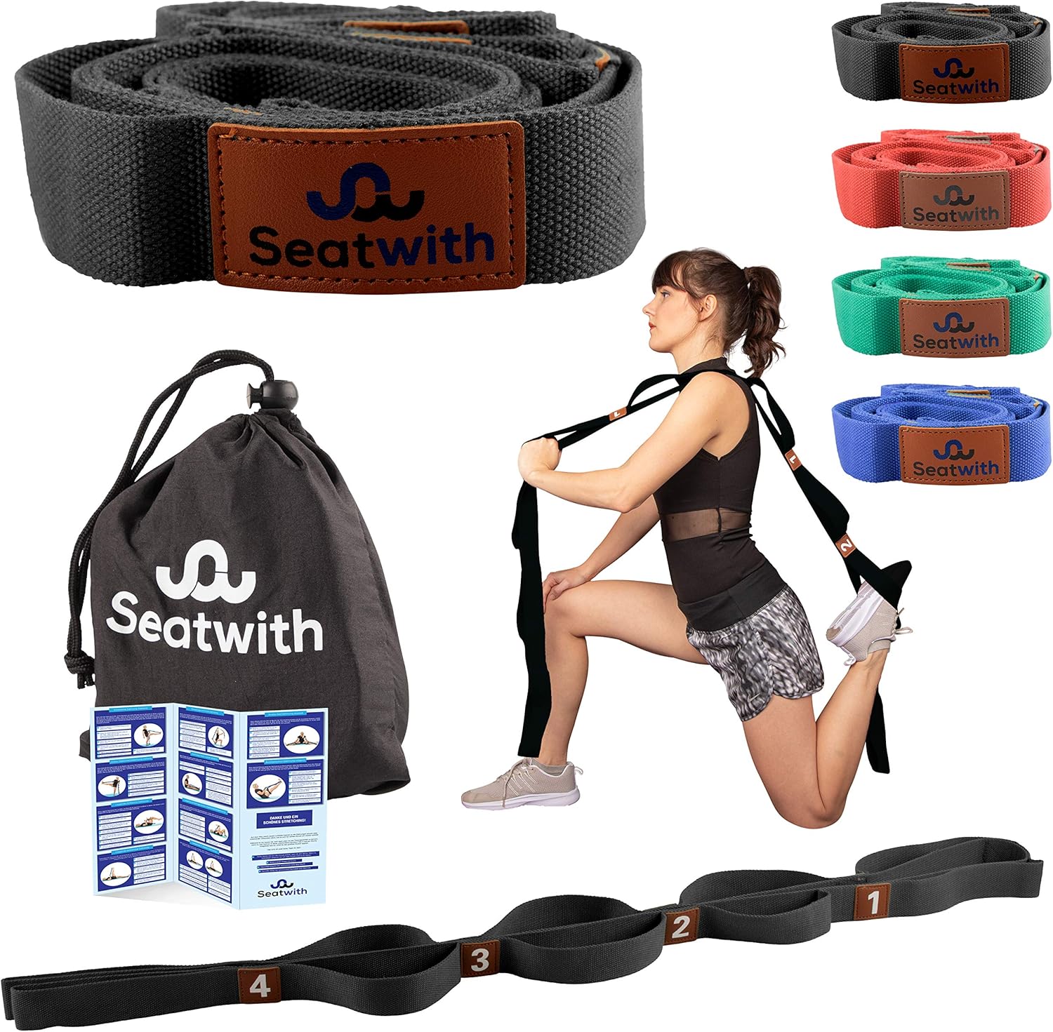 Yoga EVO Stretchng Strap Wth Loops For Physcal Therapy Yoga