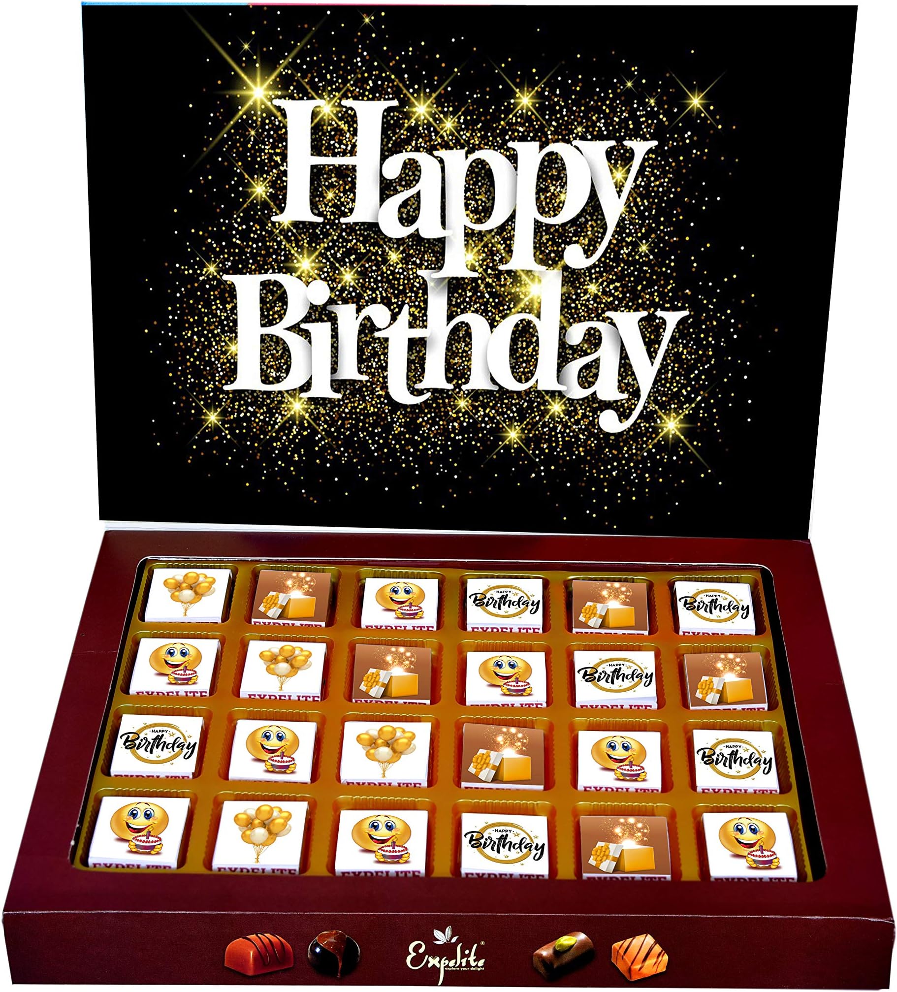 Expelite Chocolate Gift Box for Birthday Personalized Gift Hamper Pack- 24 Piece
