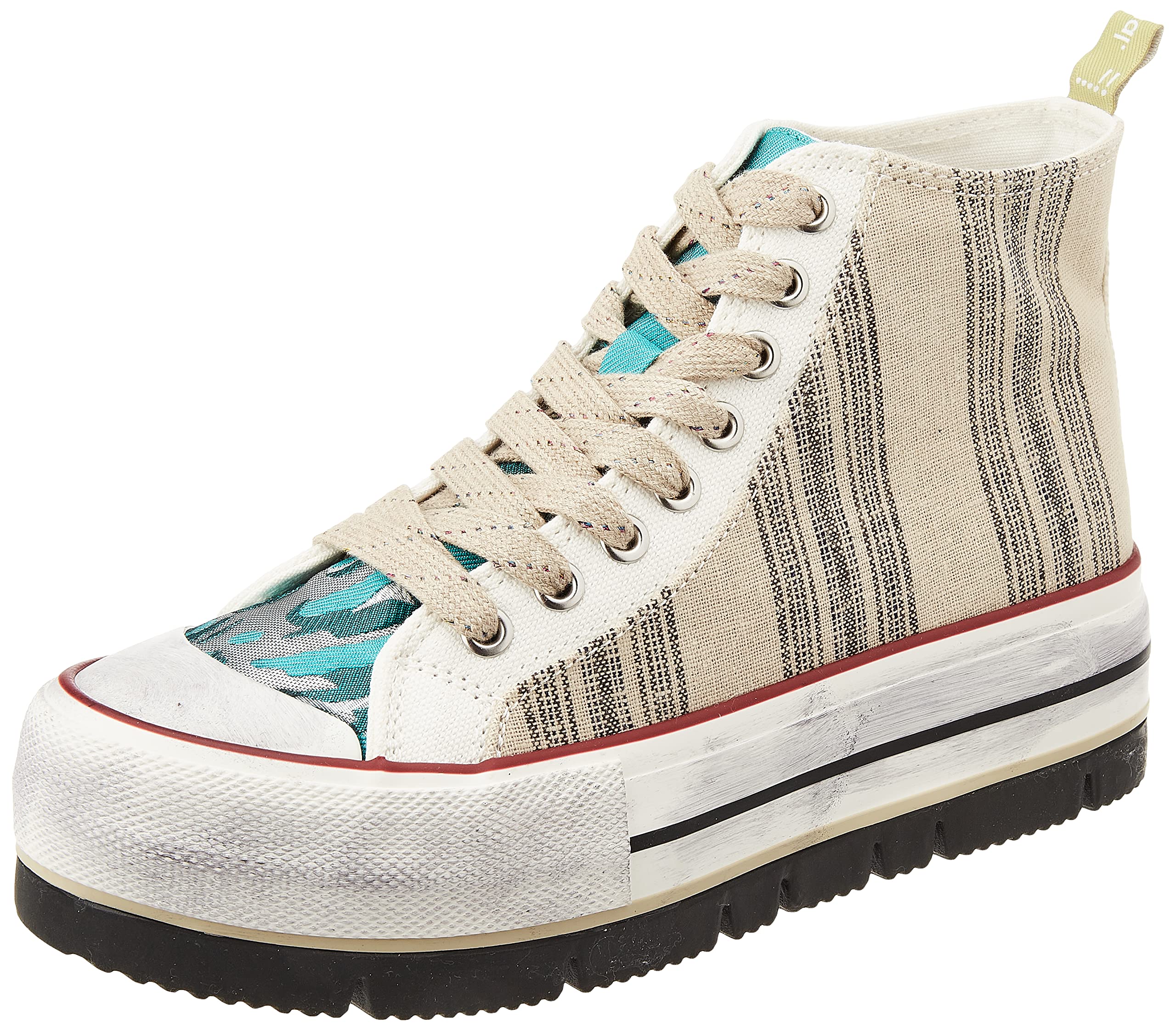 Desigual Women's Shoes_Crush_Animal Sneaker, Multicolor, 3.5