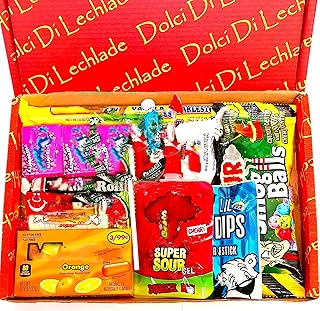 American Sweets Gift Box - Dolci Di Lechlade - USA Candy Chocolate Sweet Hamper Birthday Fathers Day Easter Egg Present Pick & Mix Gummy Chewy Sour