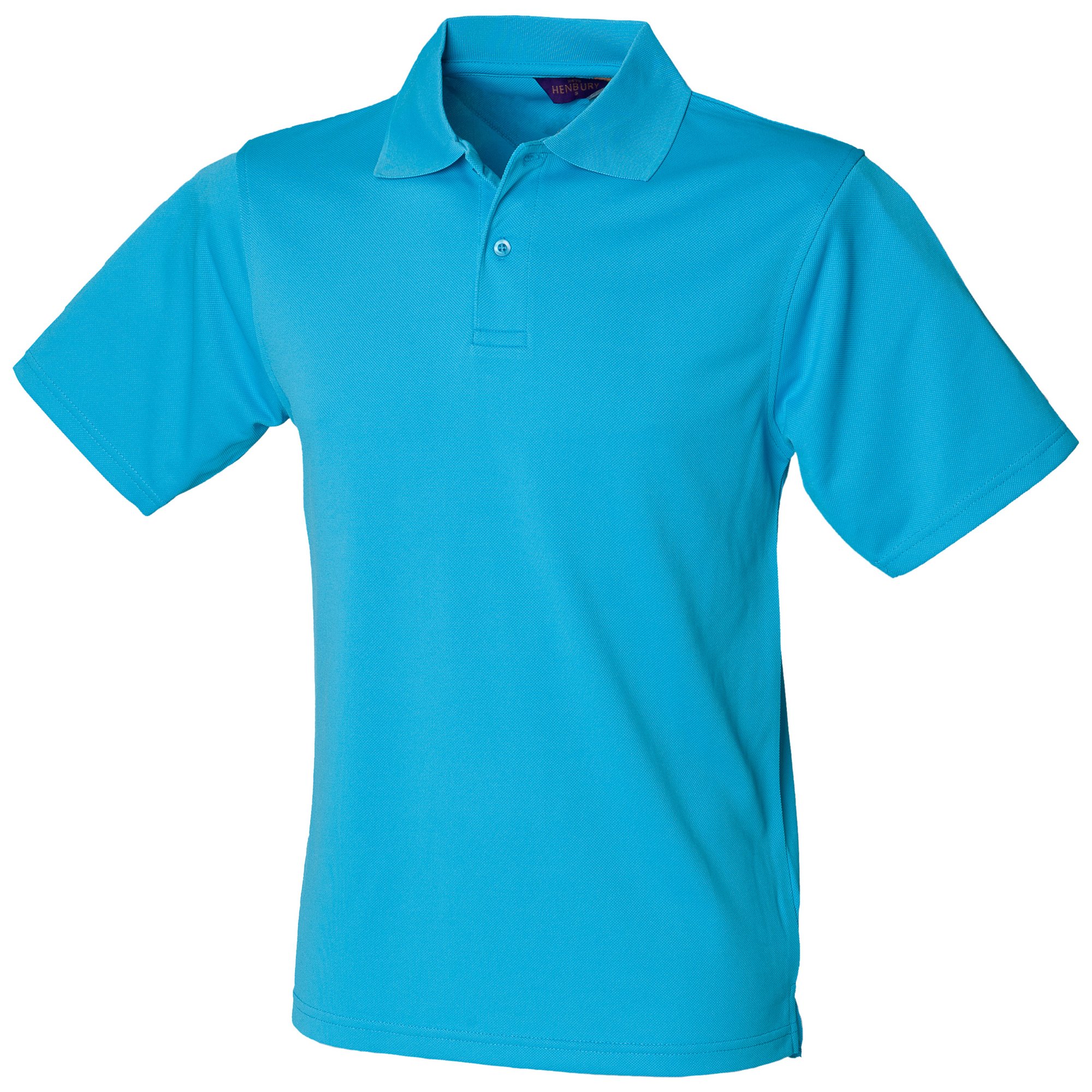 Henbury Mens Coolplus® Pique Polo Shirt (XL) (Turquoise)