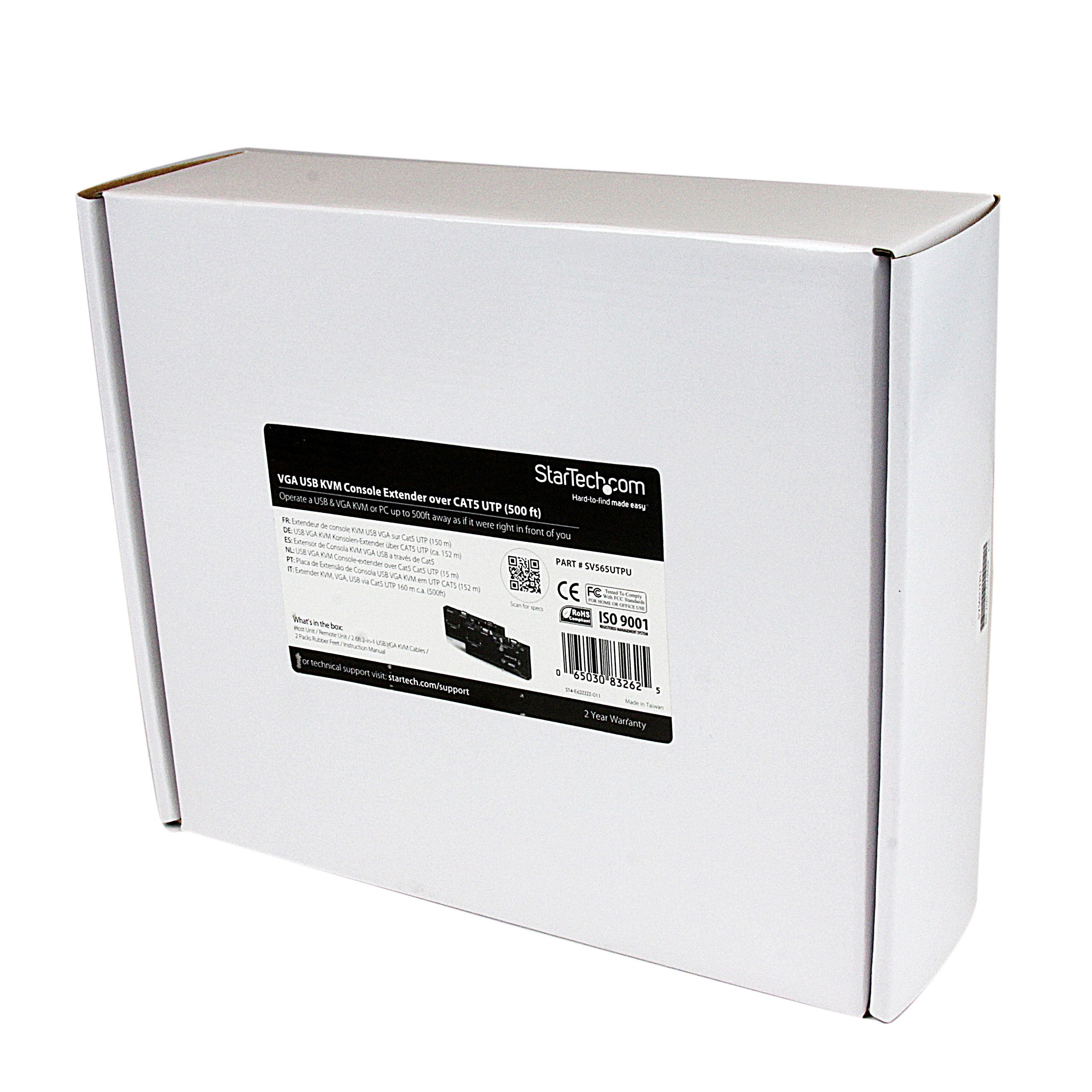 StarTech.com Extensor de Consola KVM por Cat 5 Ethernet (150m) con USB y Vídeo VGA