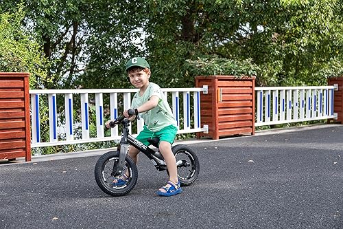 Miniatura 6 de CXWXC Bicicleta de equilibrio de 12 pulgadas para niños de 24 meses a 5 años, bicicleta de equilibrio para niños con reposapiés, bicicleta de
