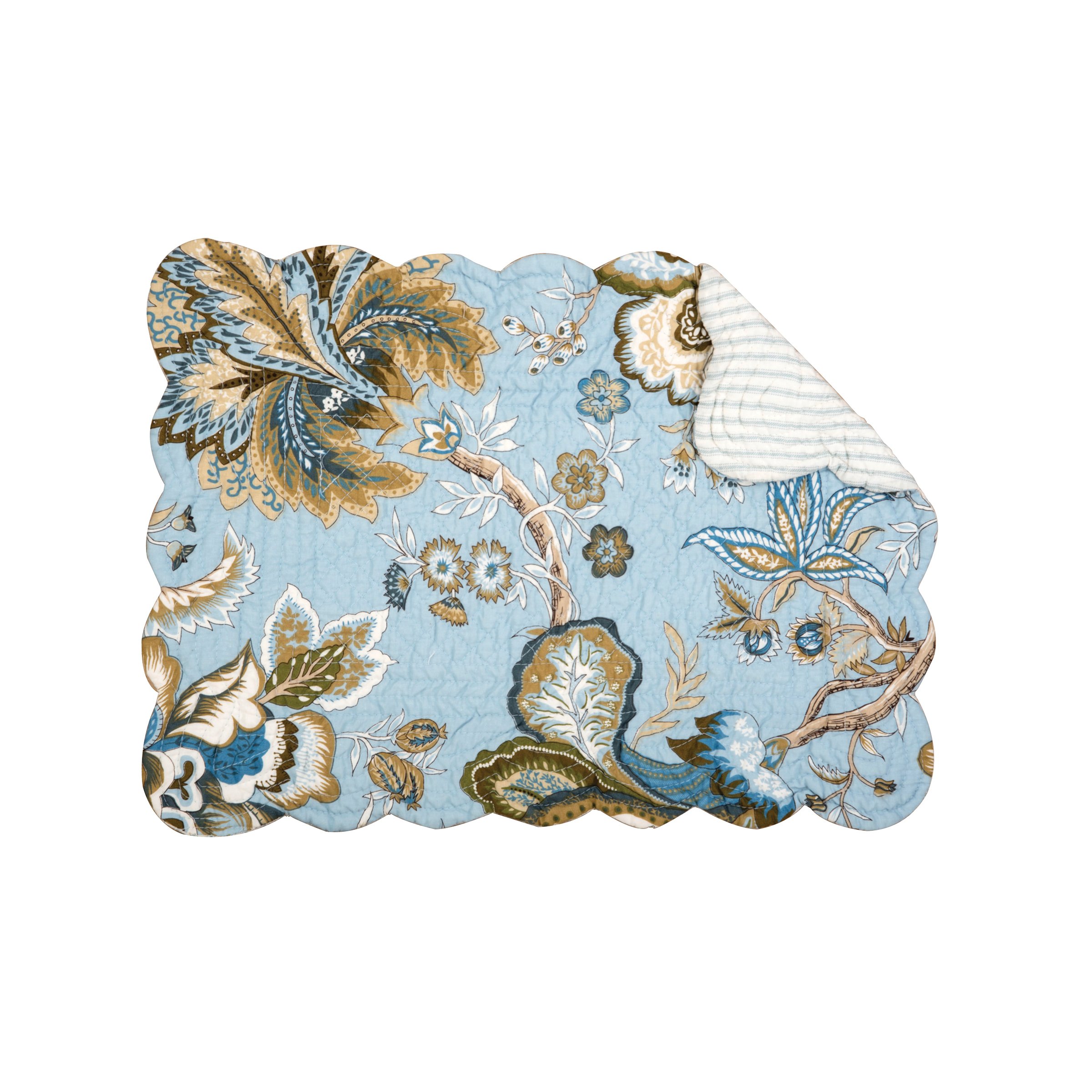 C&F Home Opal Sky Rectangular Cotton Quilted Cotton Reversible Machine Washable