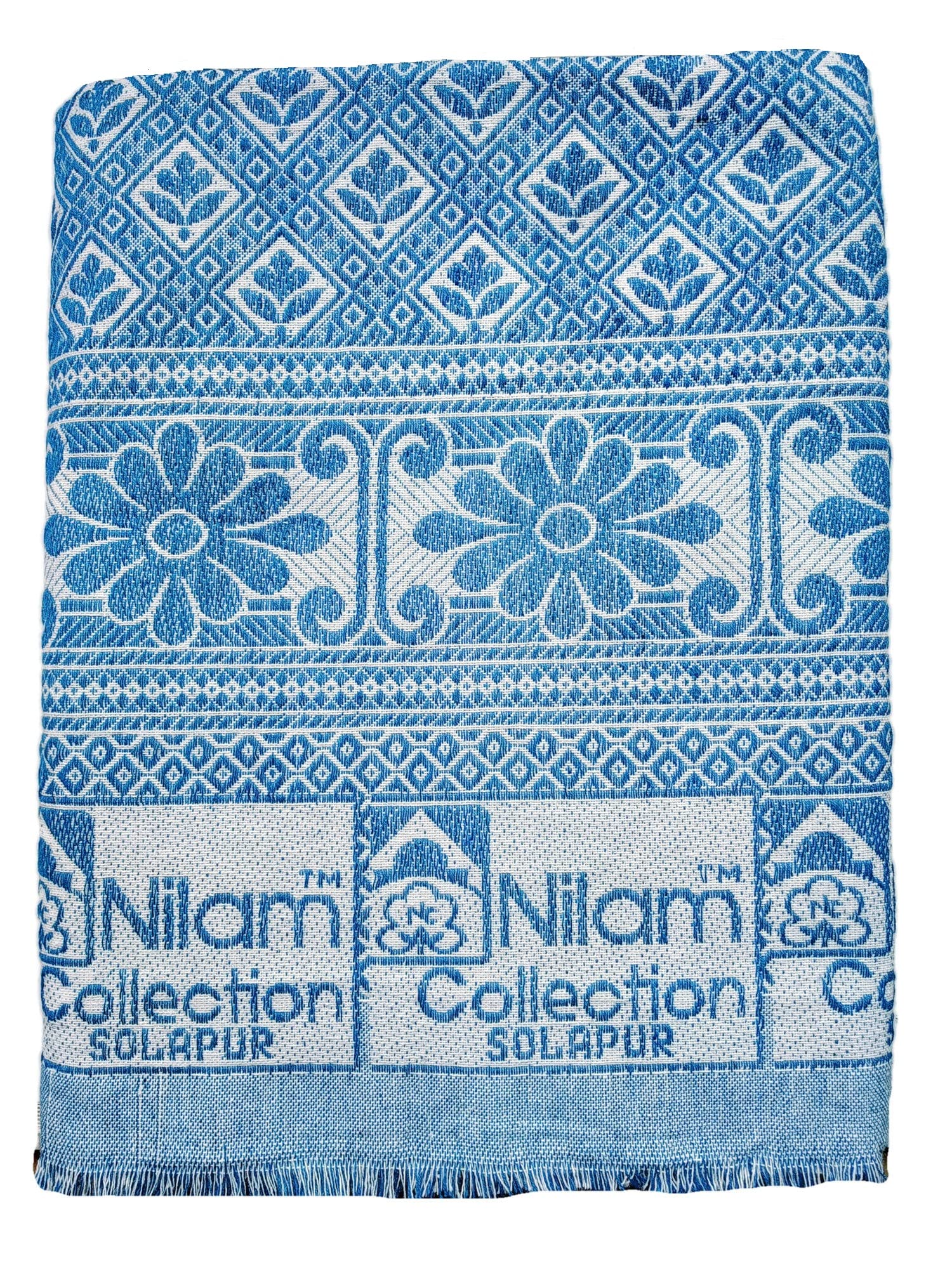Nilam Collection Solapur Chaddar Cotton Blanket/Bed Sheet Single Bed Full Size Color-Blue Pack of 1 (Size- 60X90 inch) (B07X664CDQ) Amazon Price History, Amazon Price Tracker