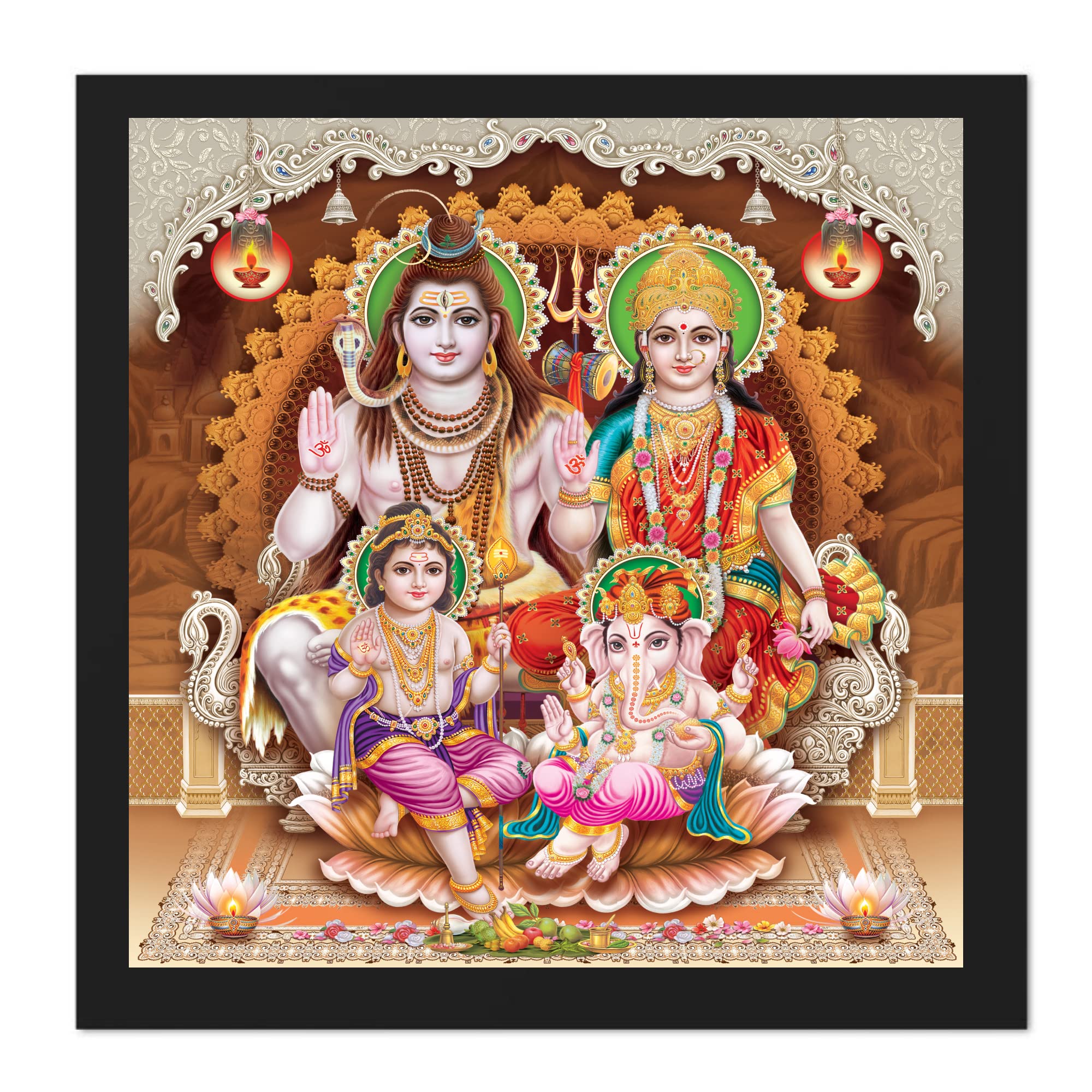 Buy Shankar ji Lord Shiva & Family Hindu God Photo Frames for Wall and