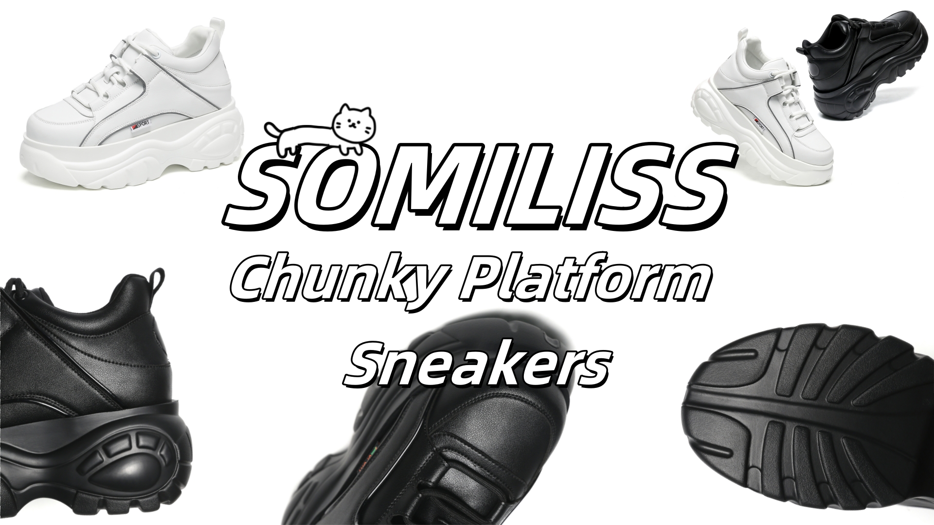 Amazon.com | somiliss Chunky Sneakers for Women High Top Lace Up