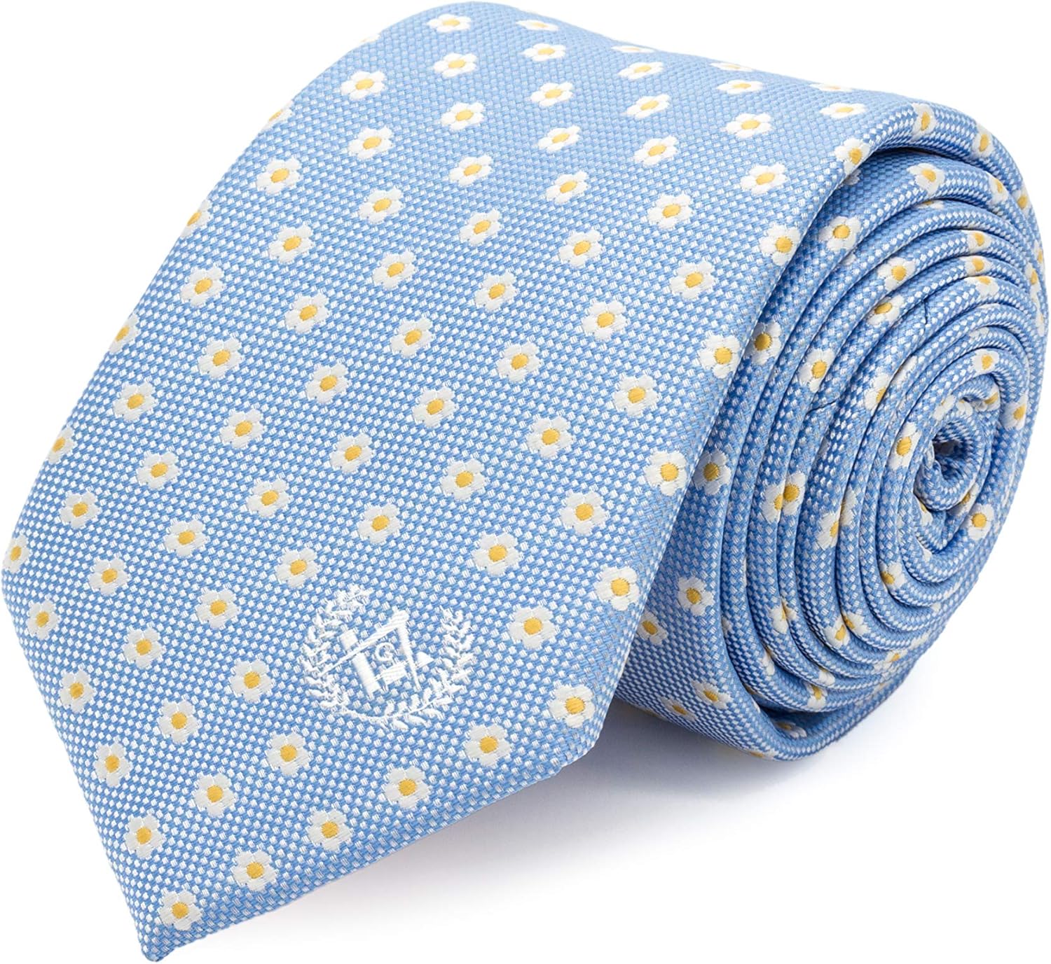 Masonic Revival Forget Me Not Necktie (Light Blue)
