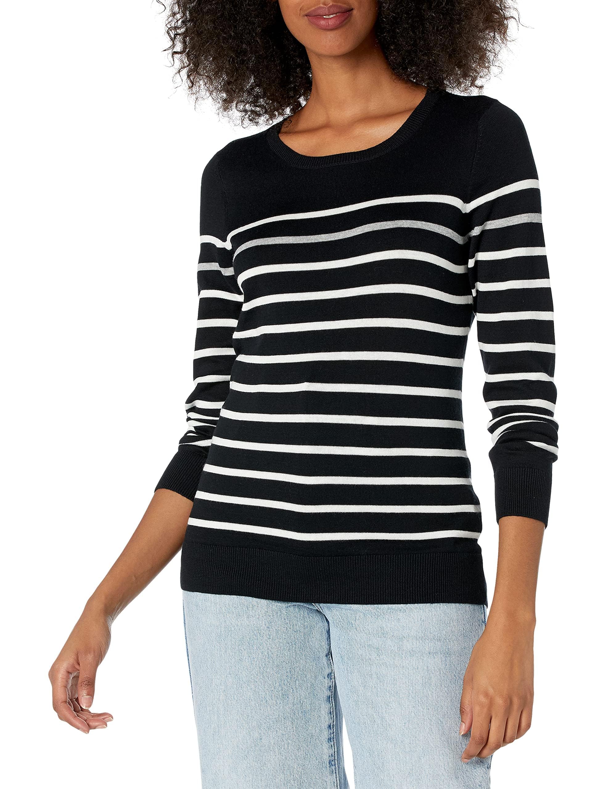 Amazon Essentials Women's Long-Sleeve Lightweight Crewneck Sweater, Flattering (Available in Plus Size)