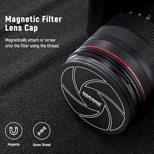 Miniatura 8 de NEEWER Kit de filtro magnético 5 en 1 de 2.047in, incluye densidad neutra ND1000+MCUV+CPL+anillo adaptador+tapa de filtro con revestimiento de 42