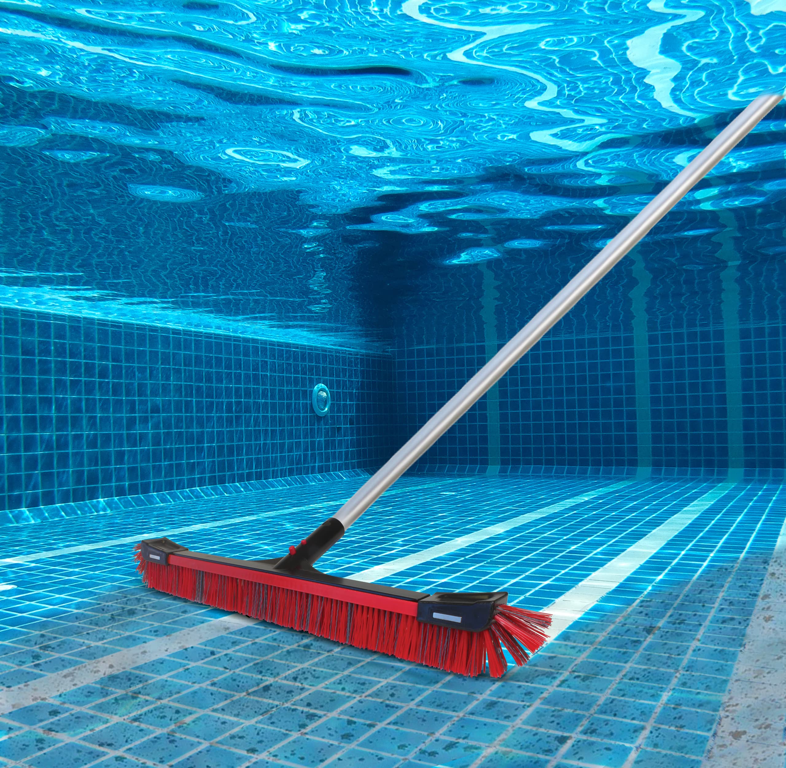 Skimlite szczotka do czyszczenia basenu, 56 cm Spartan SP3022 Combo głowica szczotki do ścian basenowych, narożników płytek, podłóg, wytrzymałe, odporne na zarysowania i rdzę, okrągłe krawędzie,