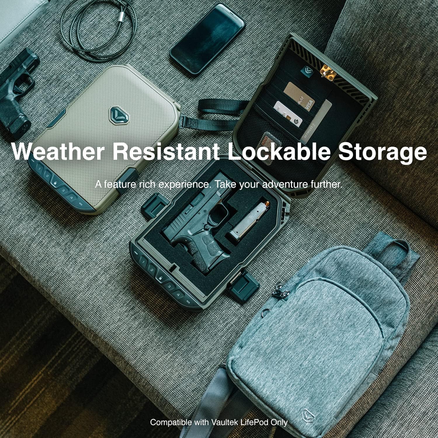 VAULTEK LifePod Secure Waterproof Travel Case (Pluck Foam)
