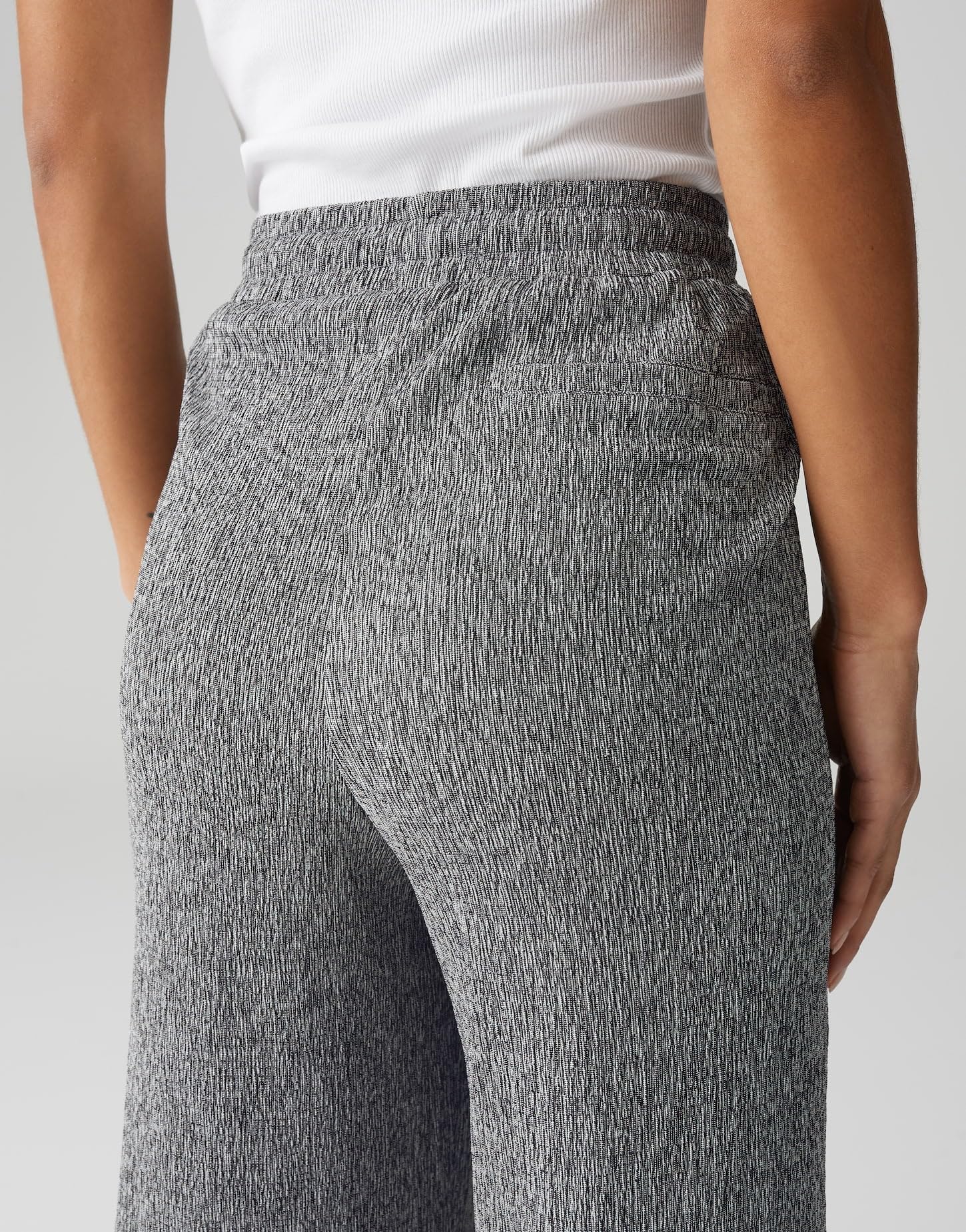 OPUS Damen Stoffhose | Culotte MILENI Crinkle Two-Tone Wide mit Komfortbund