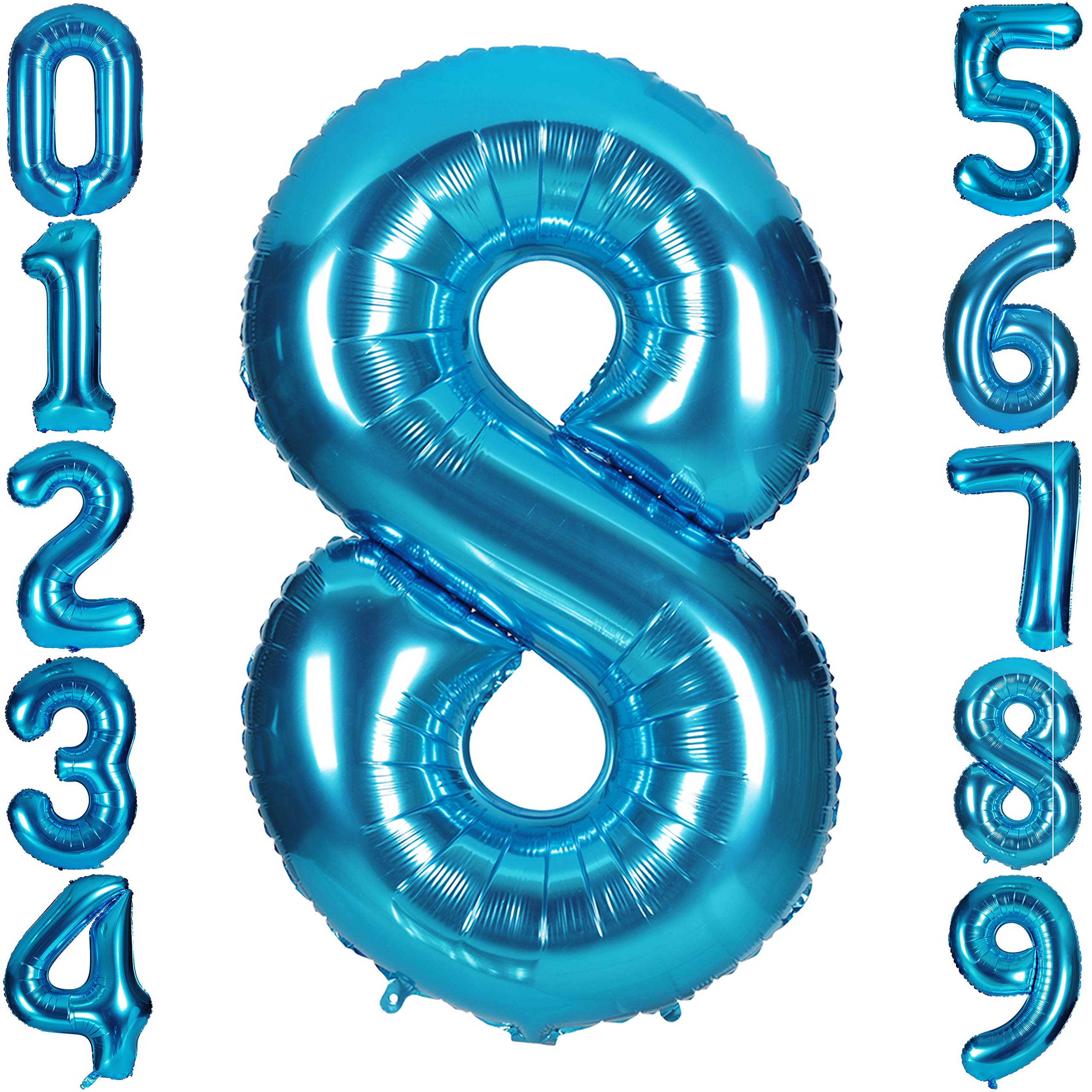 Red 0 balloon 40 Inch Giant Helium Foil Number 0 to 9 Red Balloon Birthday Wedding Party Digital Decorations (Number 0) — view 274