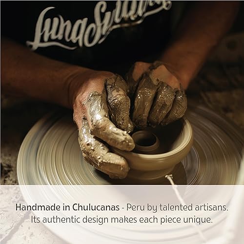 Miniatura 8 de Luna Sundara Auténtico soporte para palitos de Palo Santo de cerámica de Perú y soporte para incienso, incluye 5 palitos de Palo Santo hechos a mano