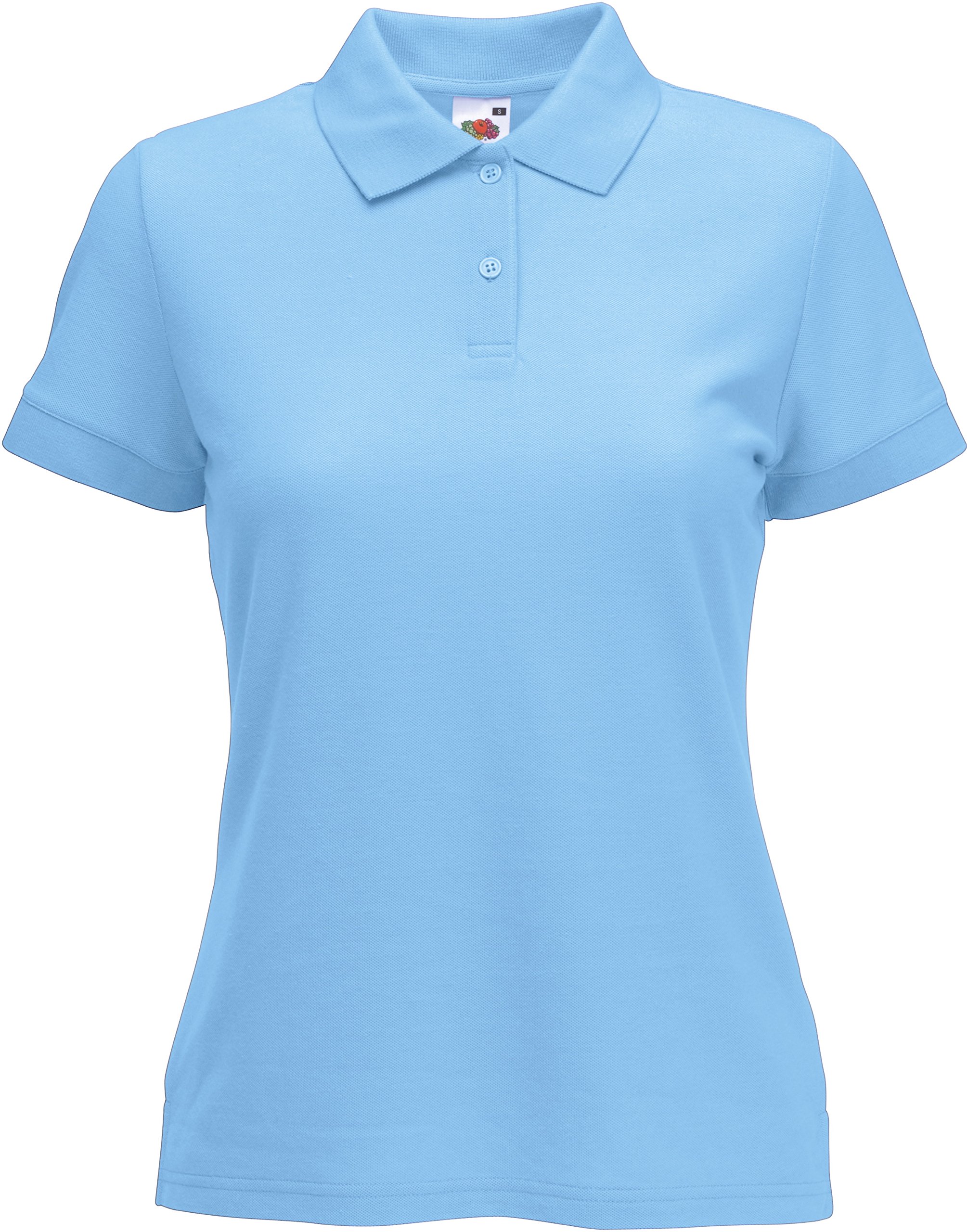 Fruit of the Loom SS092M, Women's Polo Shirt, Blue (Sky Blue), 2XL