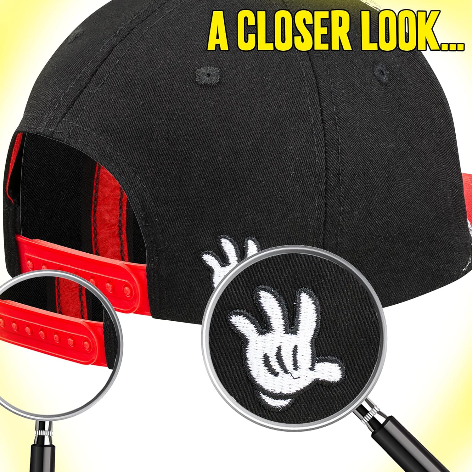 Disney Mickey Mouse Comics Baseball Cap -Sizes Junior and Adult - Adjustable - 100% Cotton (Mens 58cm) - Image 5