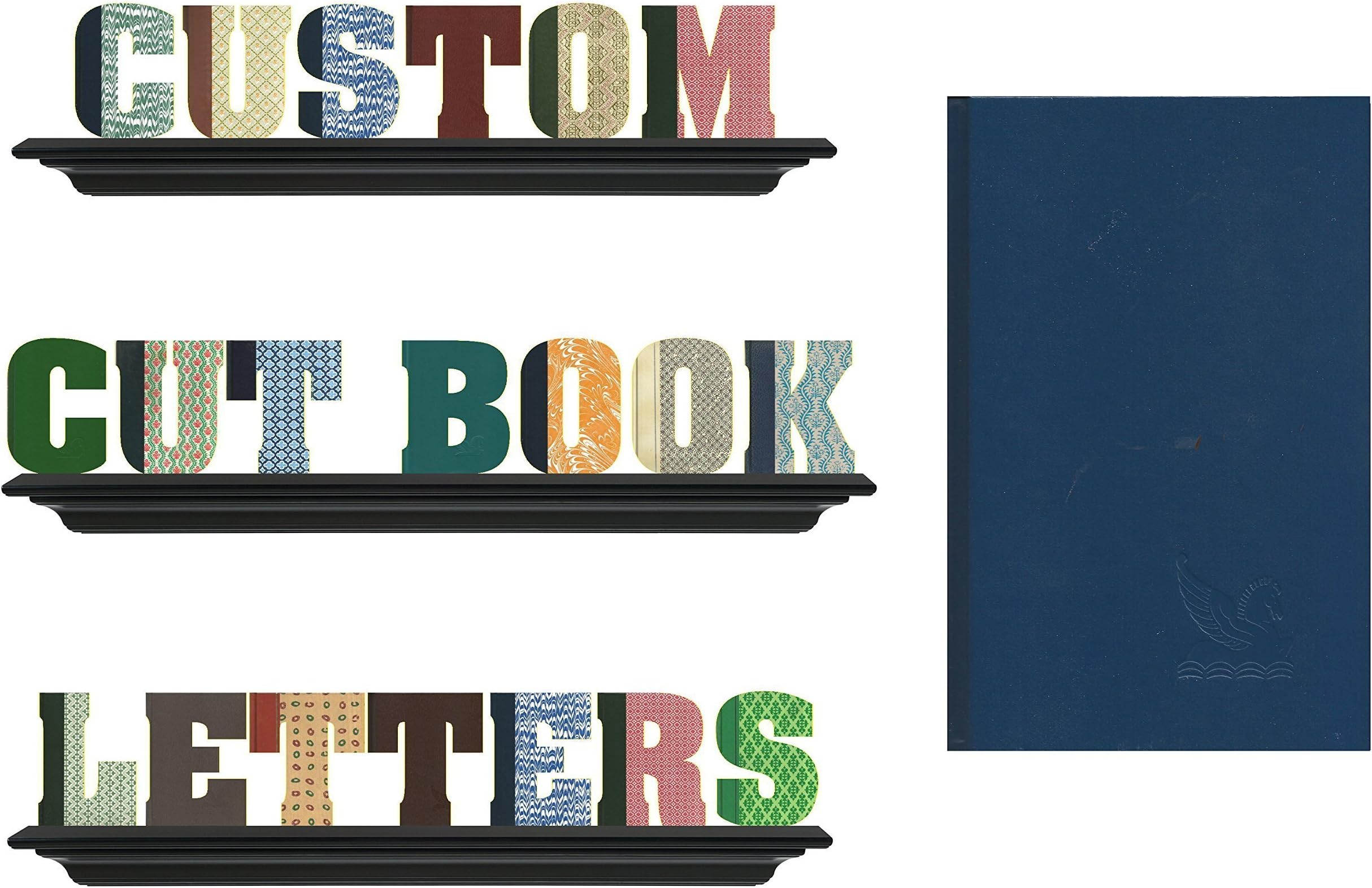 Book Letter (Upcycled Custom Cut) - Reader's Digest - Dark Blue Cover