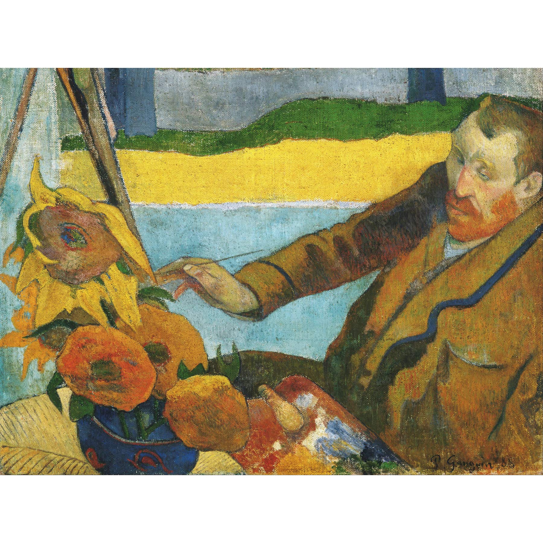 Paul Gauguin Vincent Van Gogh Painting Sunflowers Large Art Print Poster Wall Decor Premium Mural